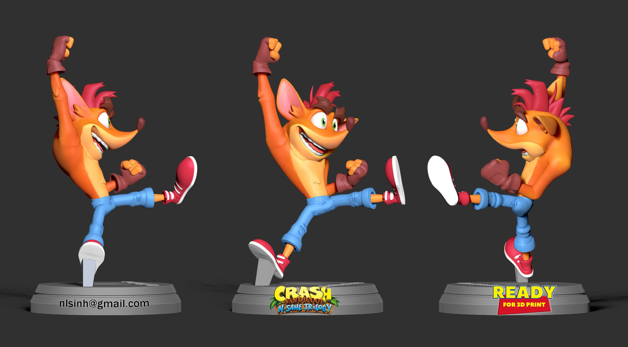 Crash Bandicoot 3D print model_1