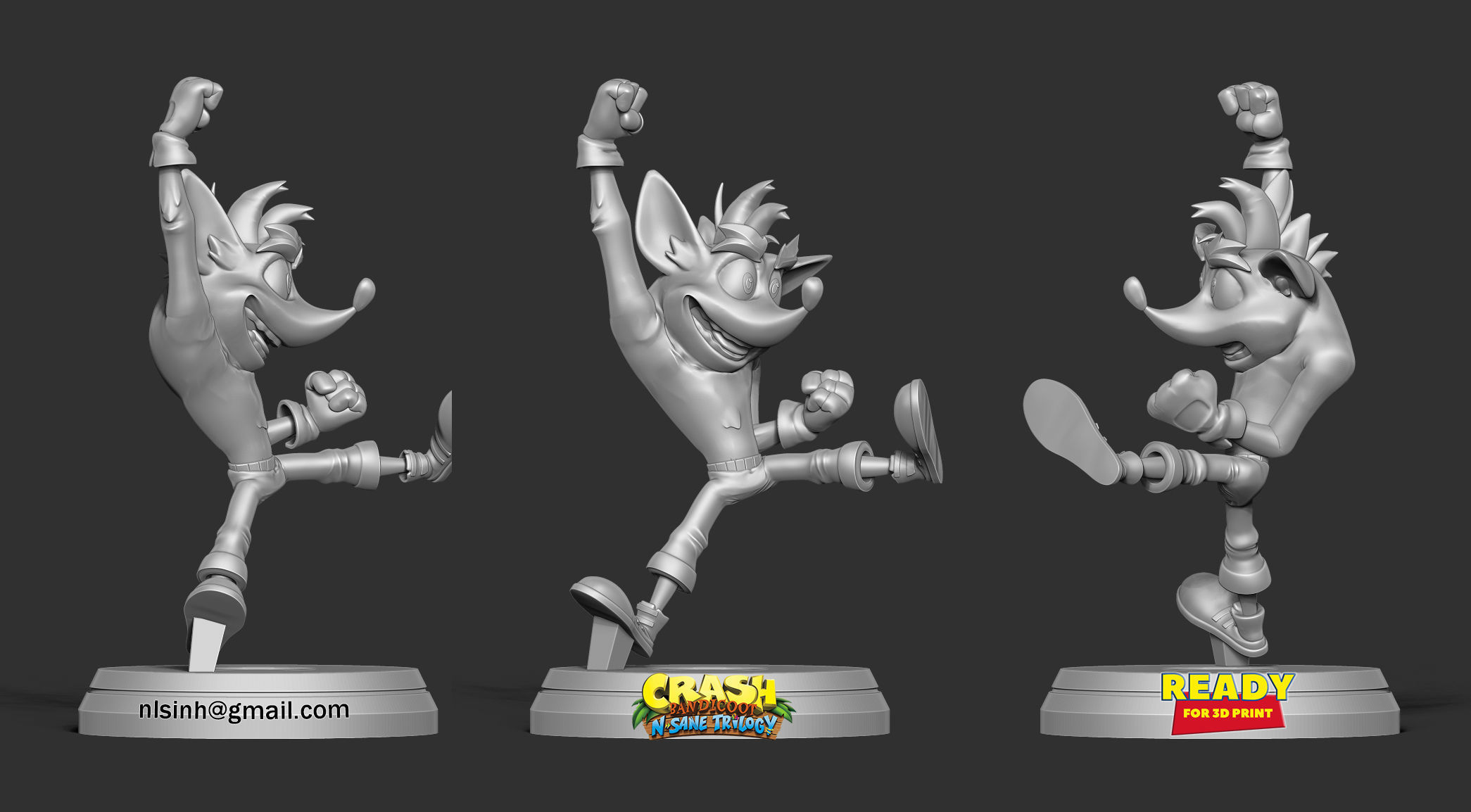 Crash Bandicoot 3D print model_4