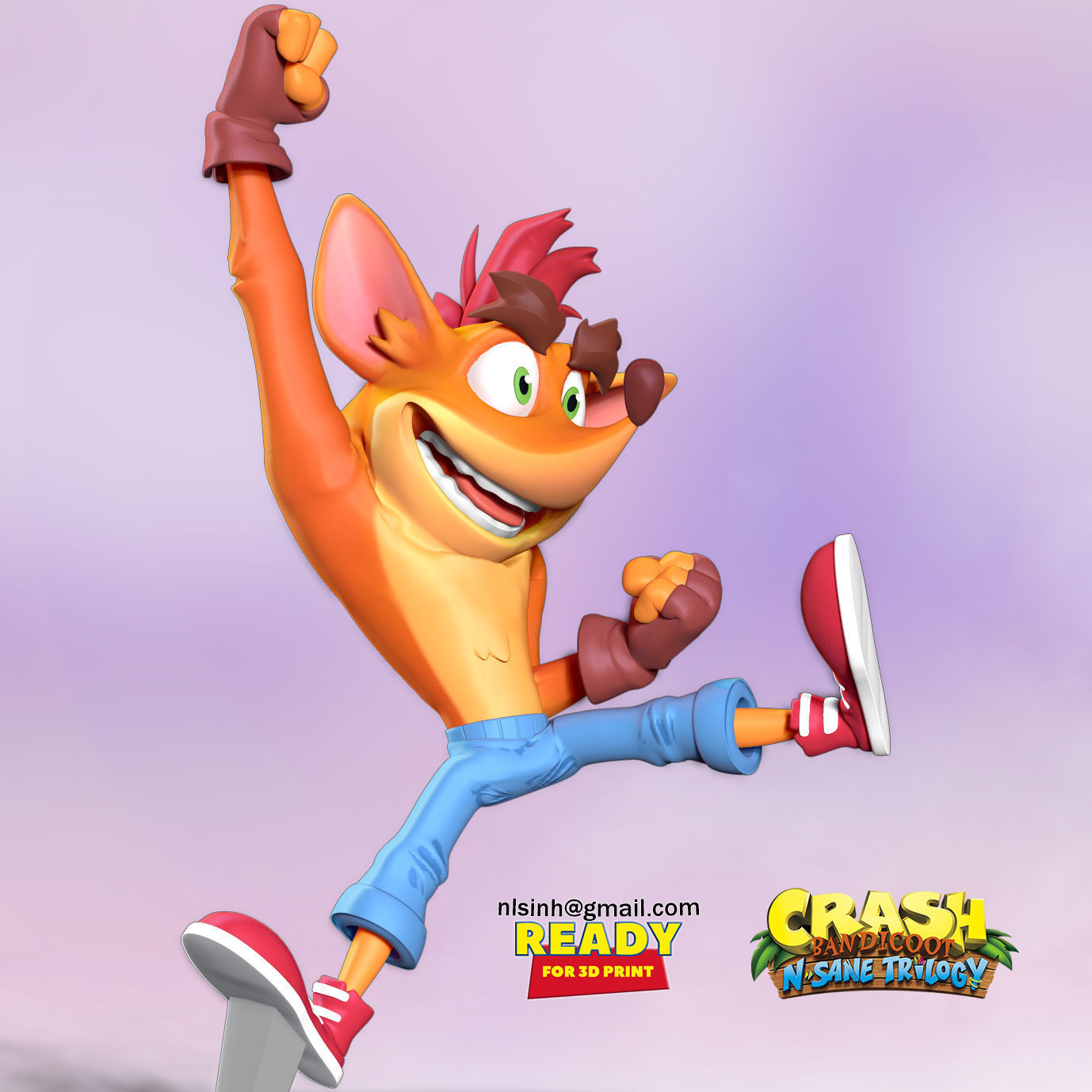 Crash Bandicoot 3D print model_6