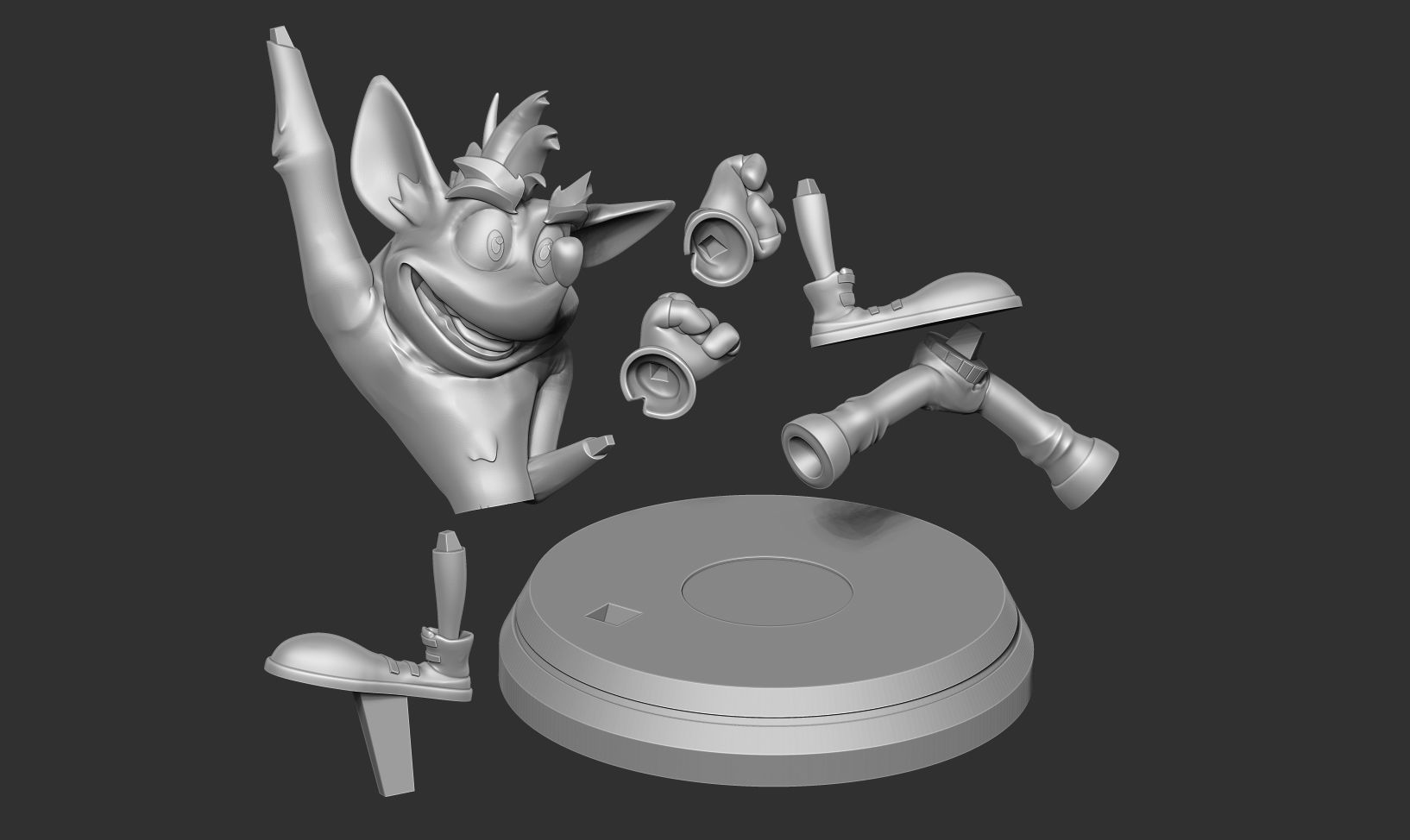Crash Bandicoot 3D print model_2
