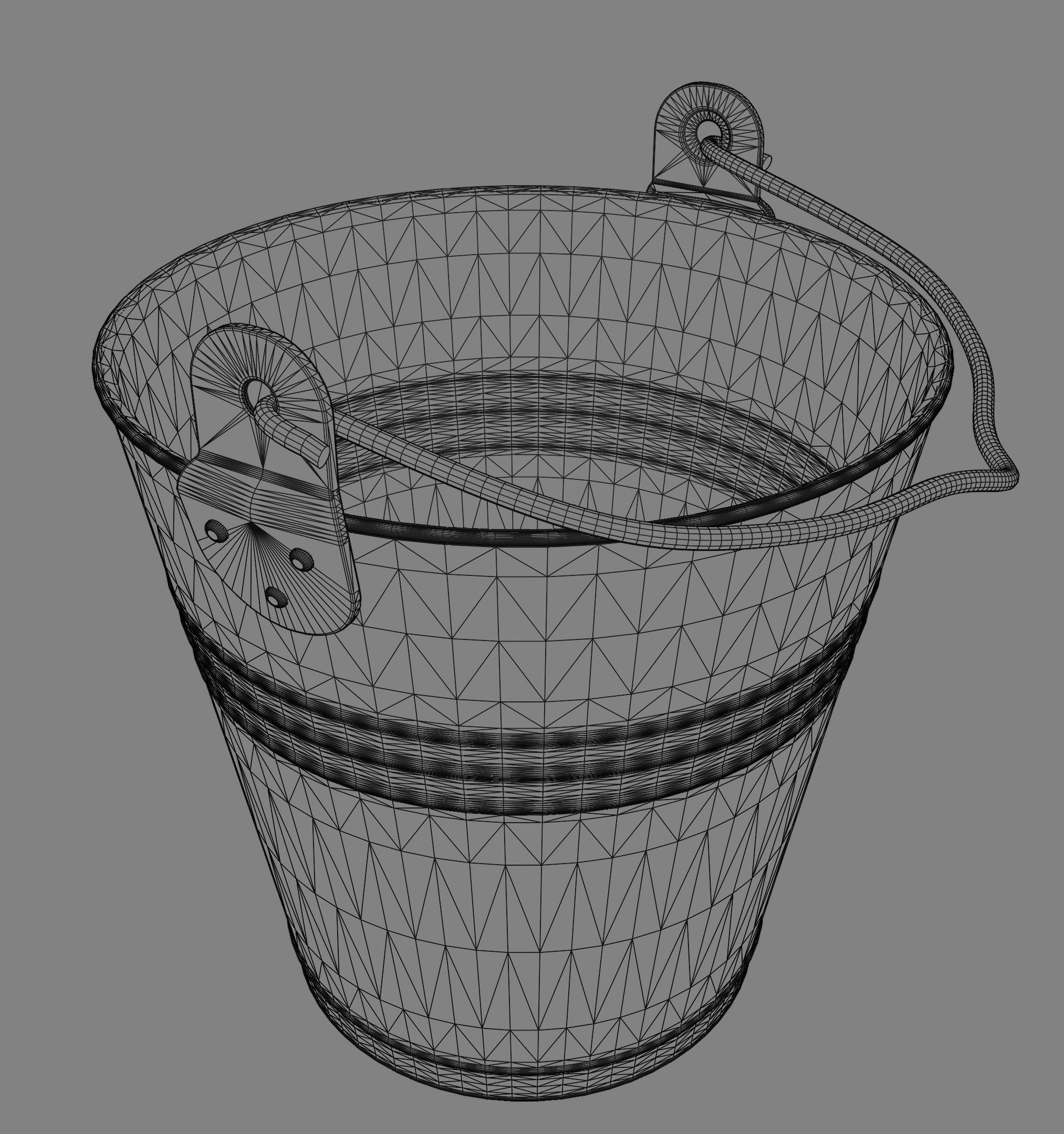 Mysterious household bucket Free low-poly 3D model_2
