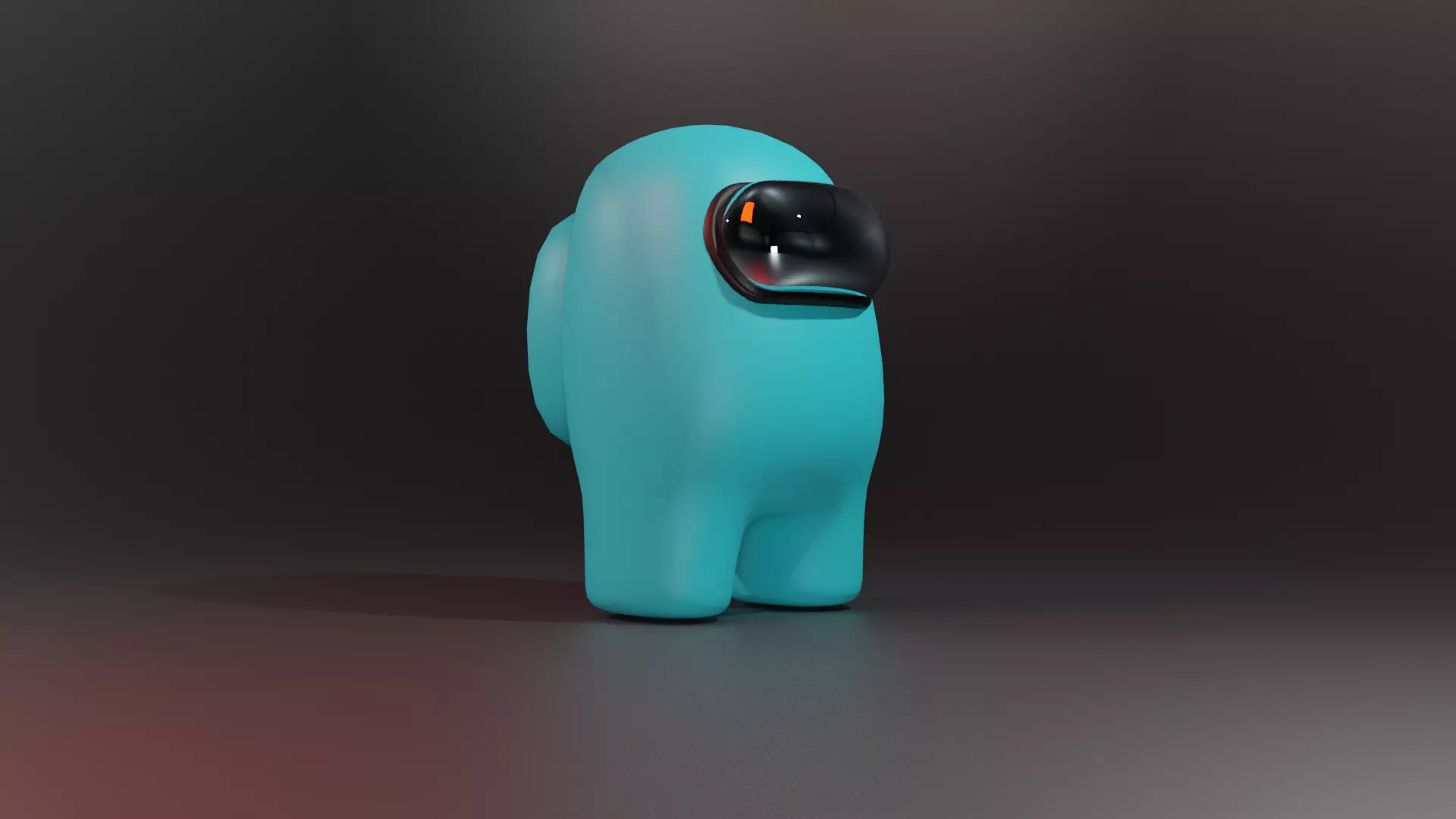 Blue among us character Low-poly 3D model_0