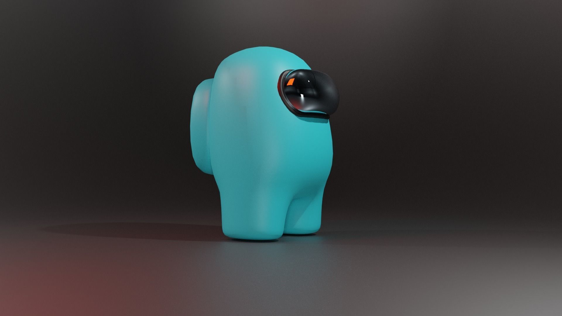 Blue among us character Low-poly 3D model_2