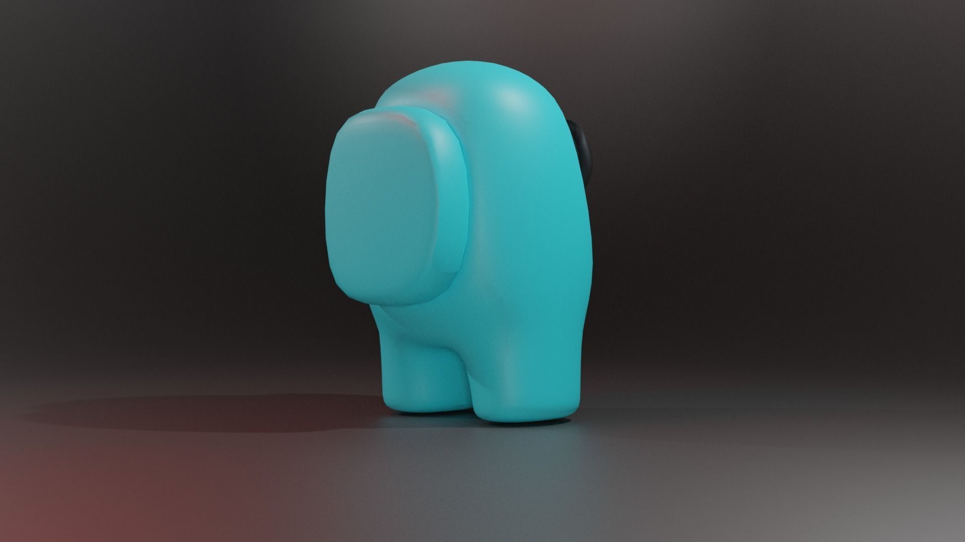 Blue among us character Low-poly 3D model_7