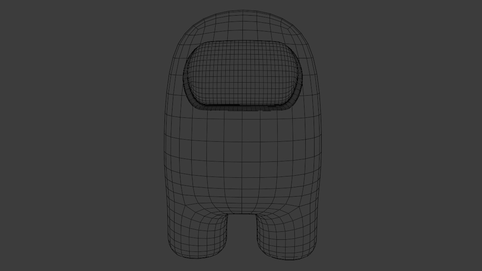 Blue among us character Low-poly 3D model_4