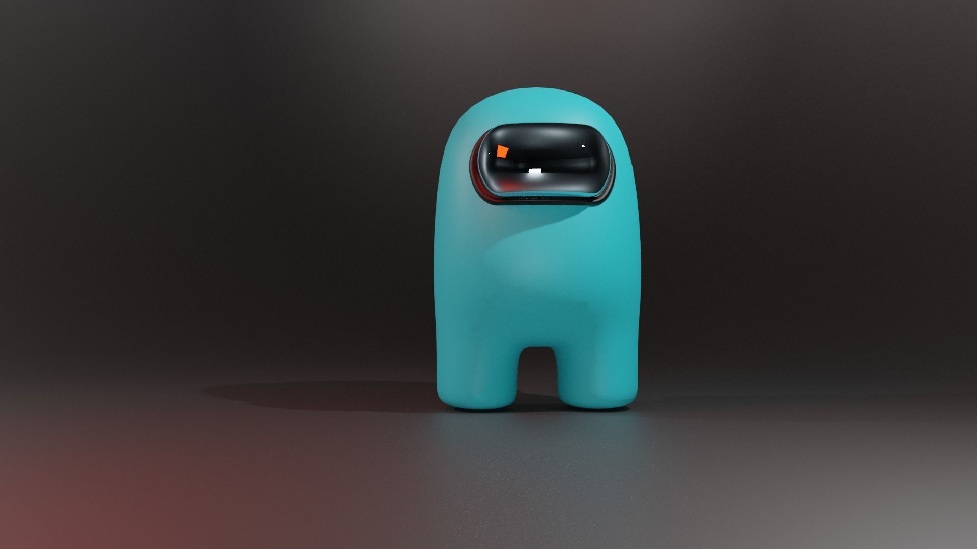 Blue among us character Low-poly 3D model_1