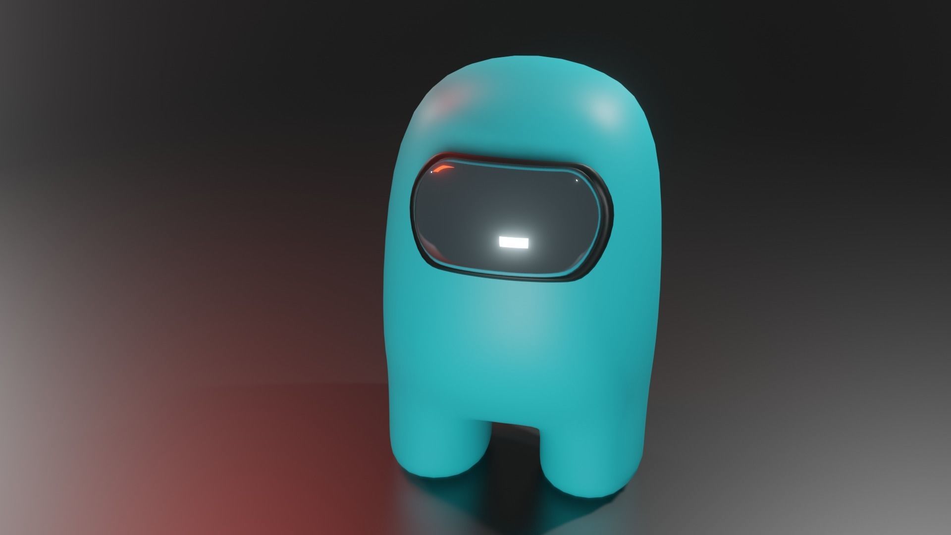 Blue among us character Low-poly 3D model_8