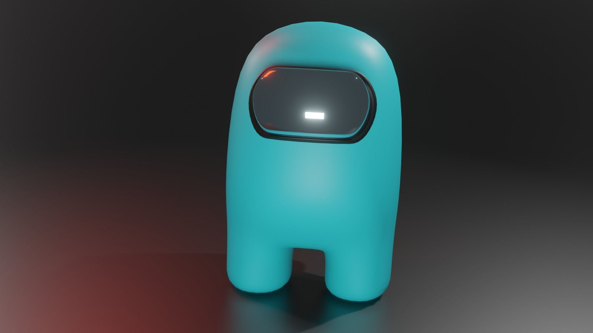 Blue among us character Low-poly 3D model_6