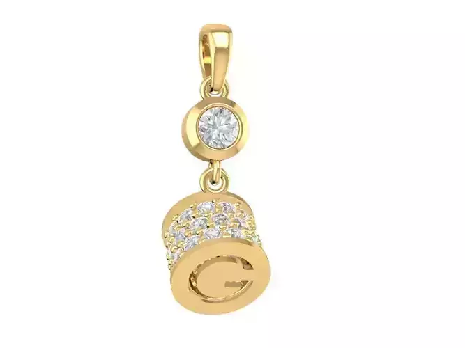 Luxury Lock Pendant 3D Model 1434