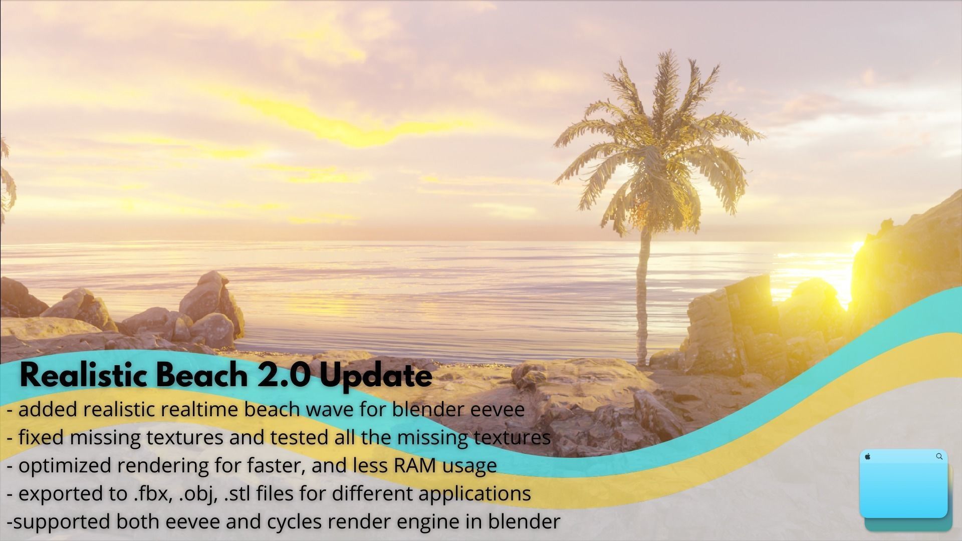 Realistic Beach 3D Model With textures Complete realistic 3D model_3