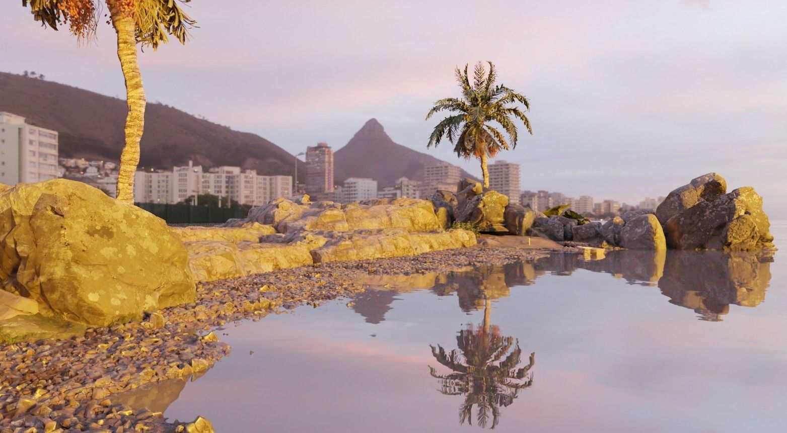 Realistic Beach 3D Model With textures Complete realistic 3D model_9