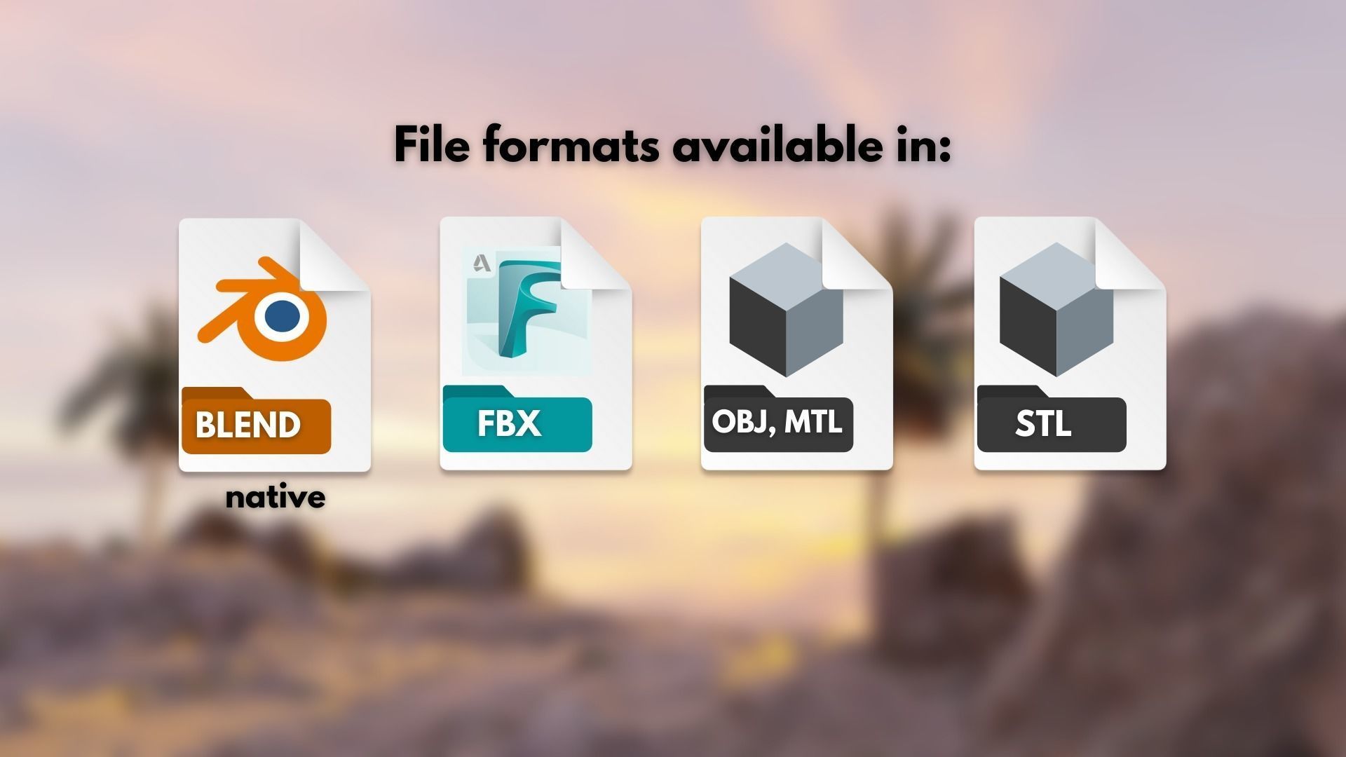 Realistic Beach 3D Model With textures Complete realistic 3D model_8