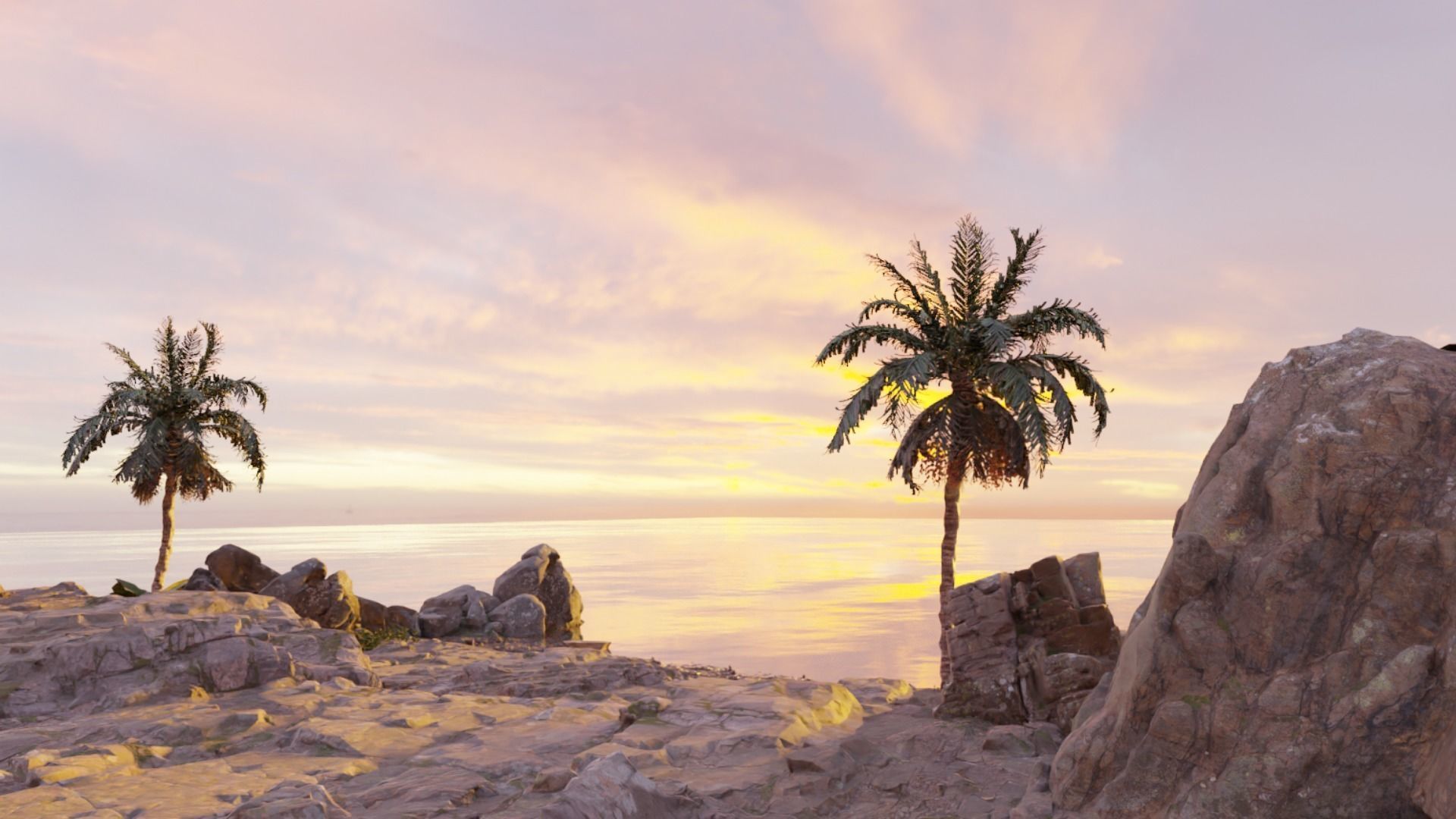 Realistic Beach 3D Model With textures Complete realistic 3D model_0