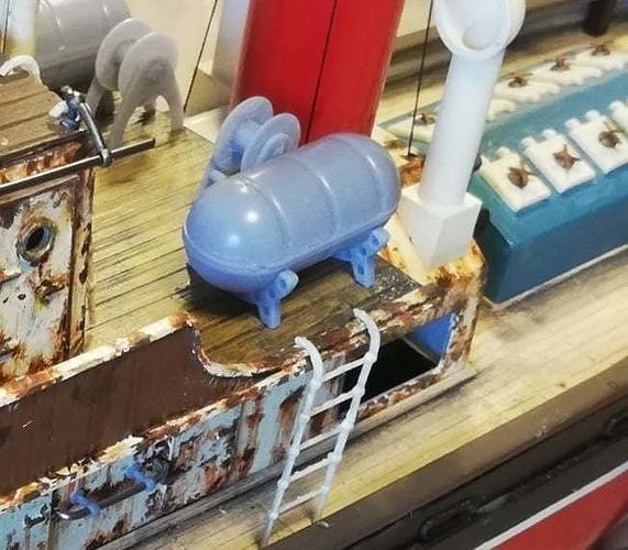 3d printable life raft for scale model building 3D print model