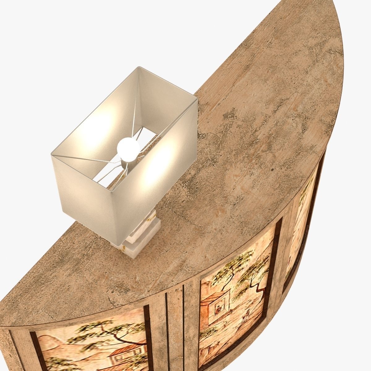 Nancy Corzine Harelequin Demilune Buffet vaughan Cartagena Lamp  3D model_4