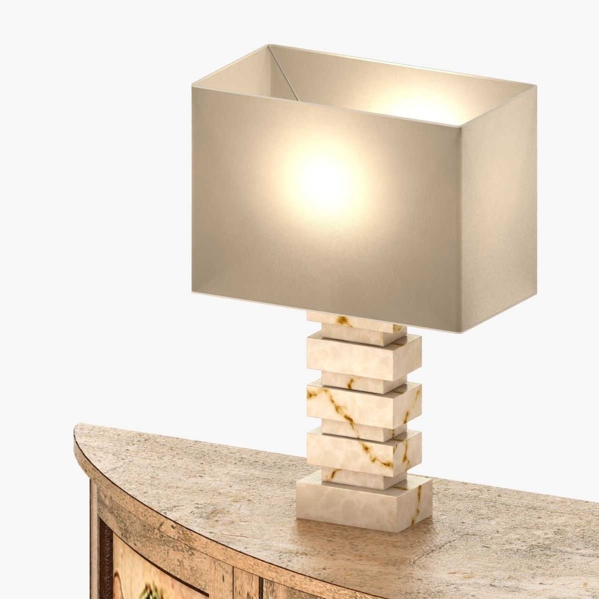 Nancy Corzine Harelequin Demilune Buffet vaughan Cartagena Lamp  3D model_1