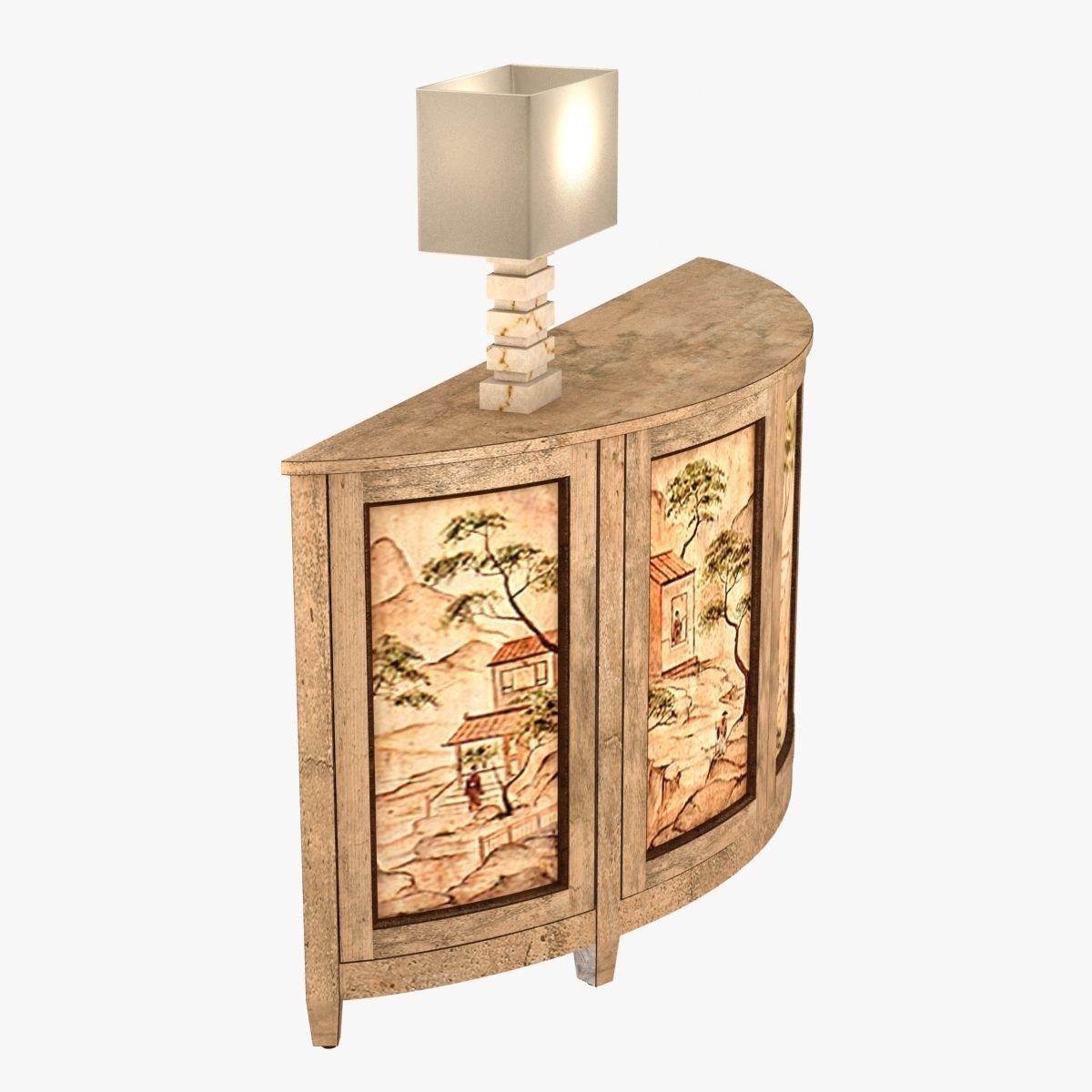 Nancy Corzine Harelequin Demilune Buffet vaughan Cartagena Lamp  3D model_2