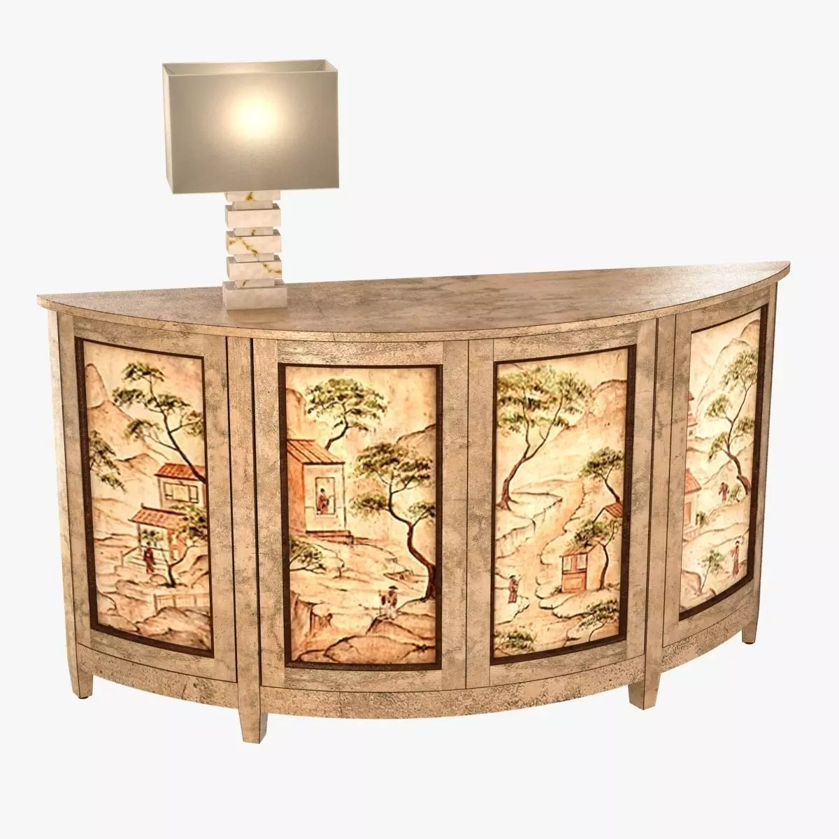 Nancy Corzine Harelequin Demilune Buffet vaughan Cartagena Lamp  3D model_0