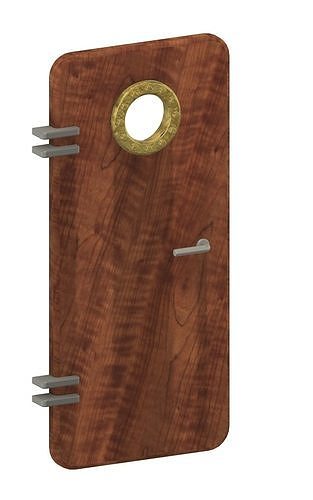 3d printable ship door with porthole 3D print model