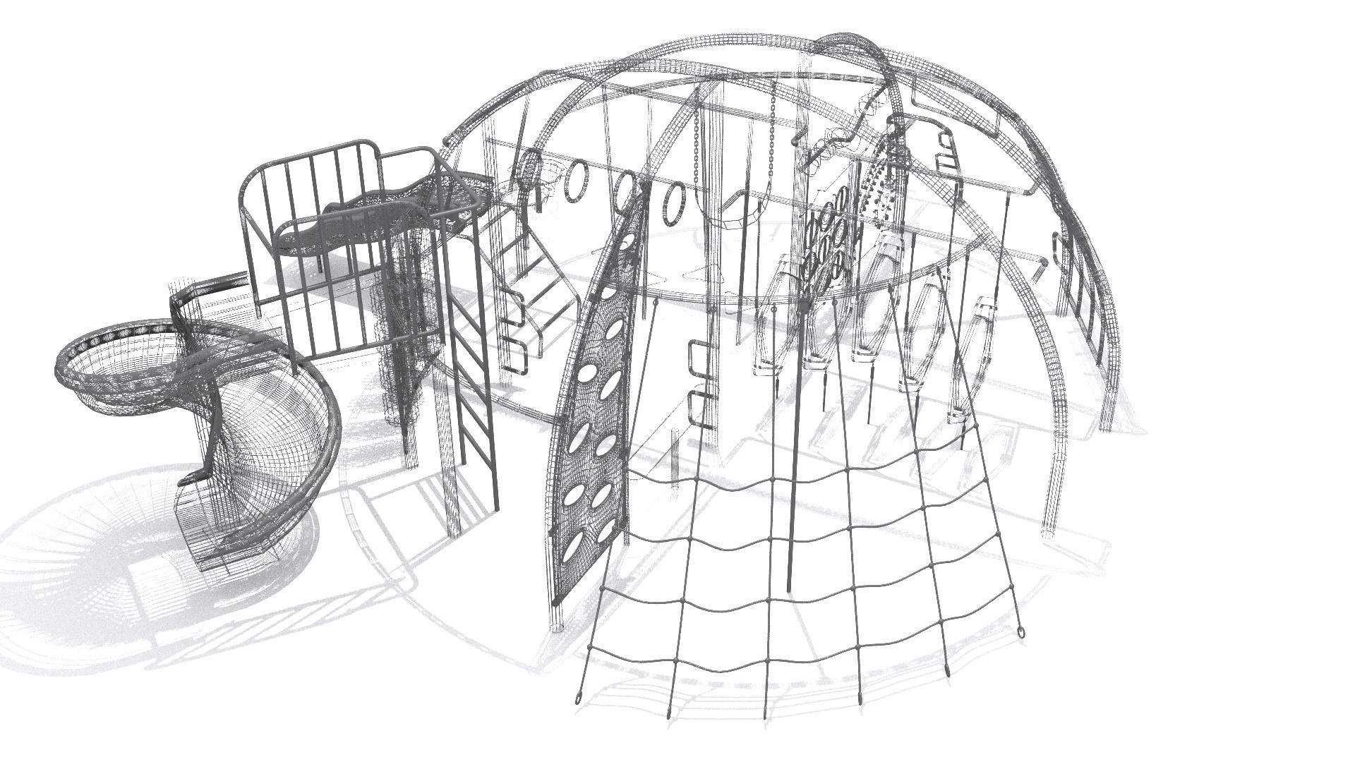 playground - Climber Obstacle Challenge 3D model_9