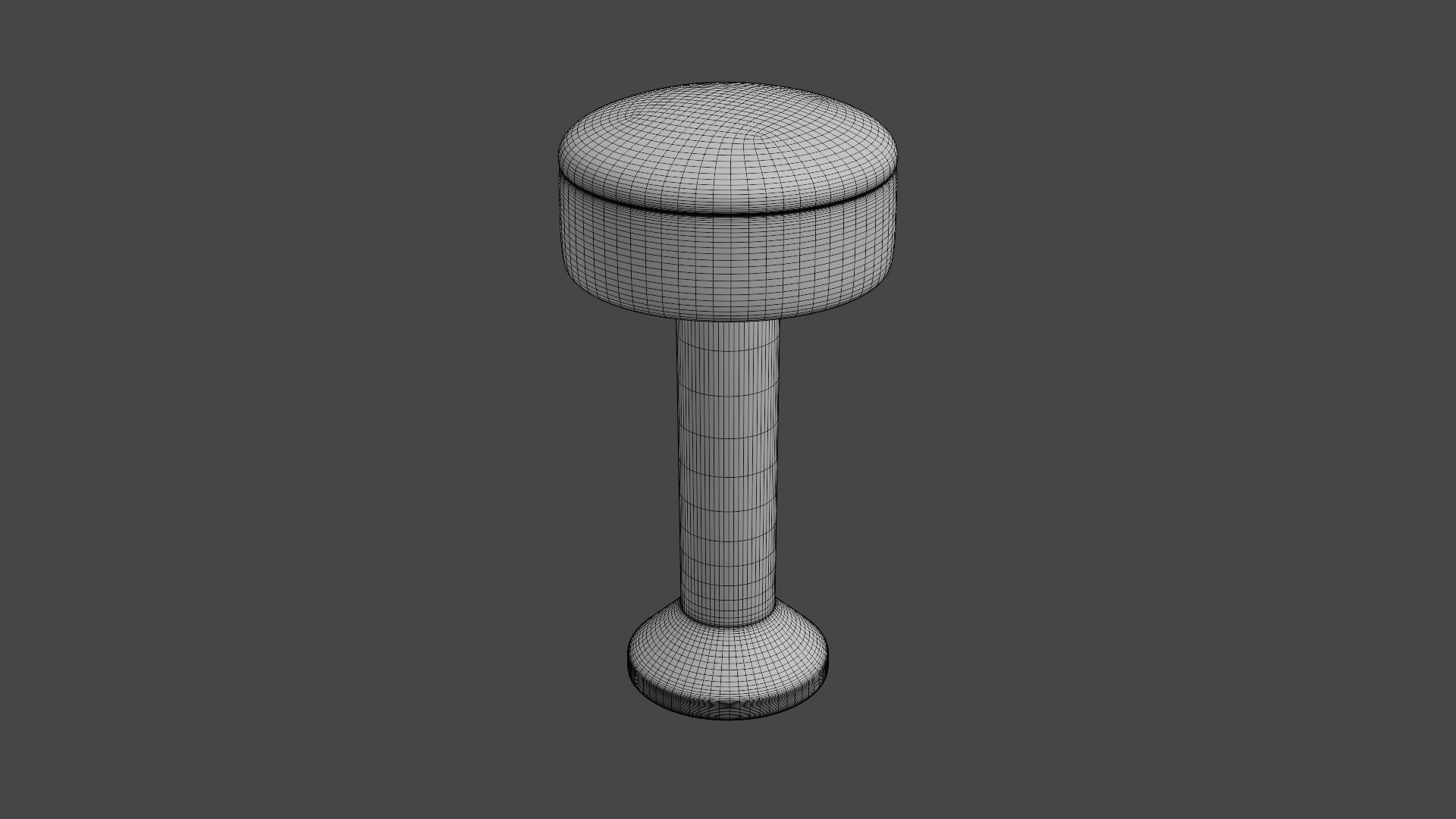 Counter Stool Low-poly 3D model_4
