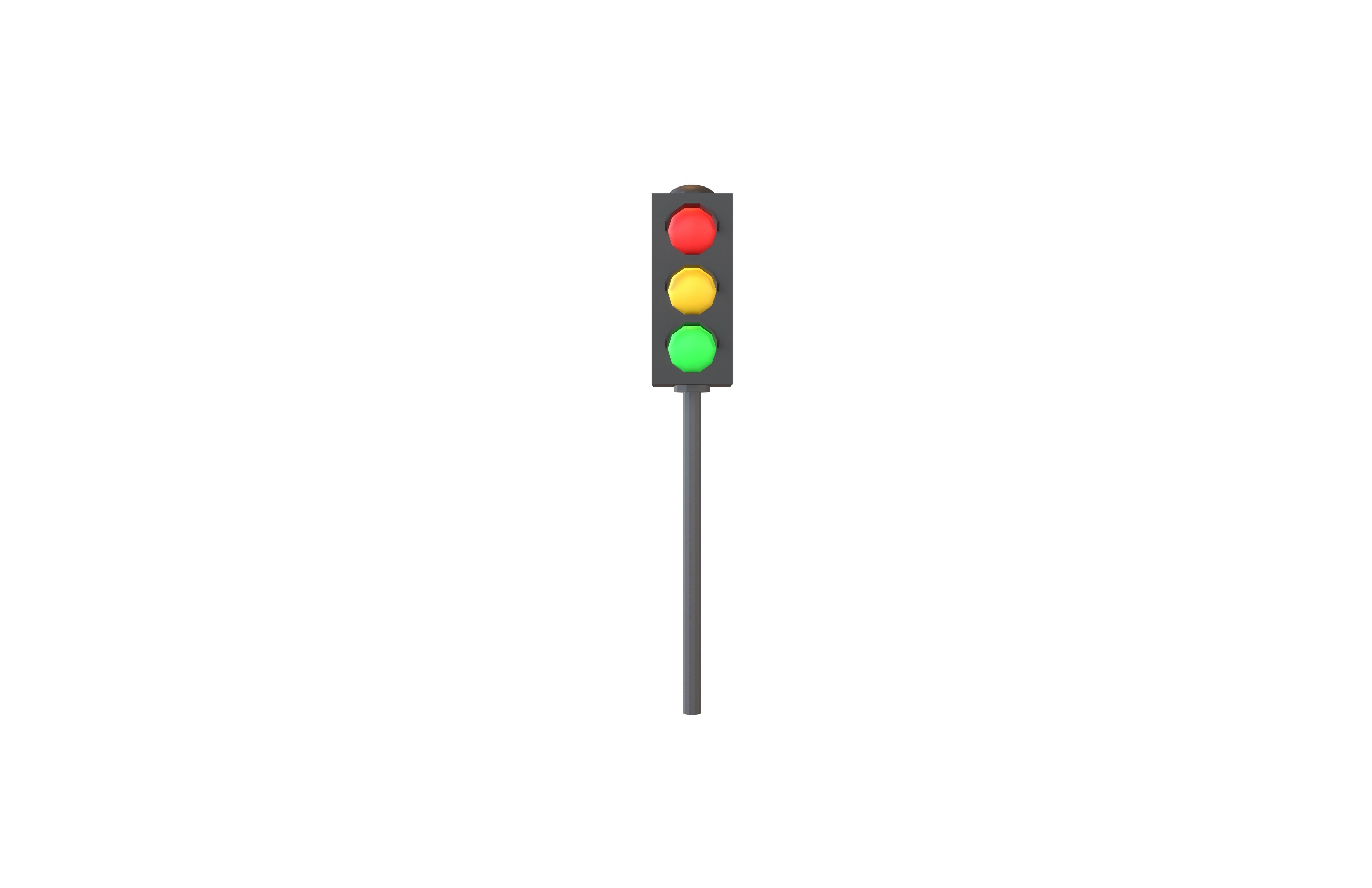 Traffic Light v1 001 Low-poly 3D model_1