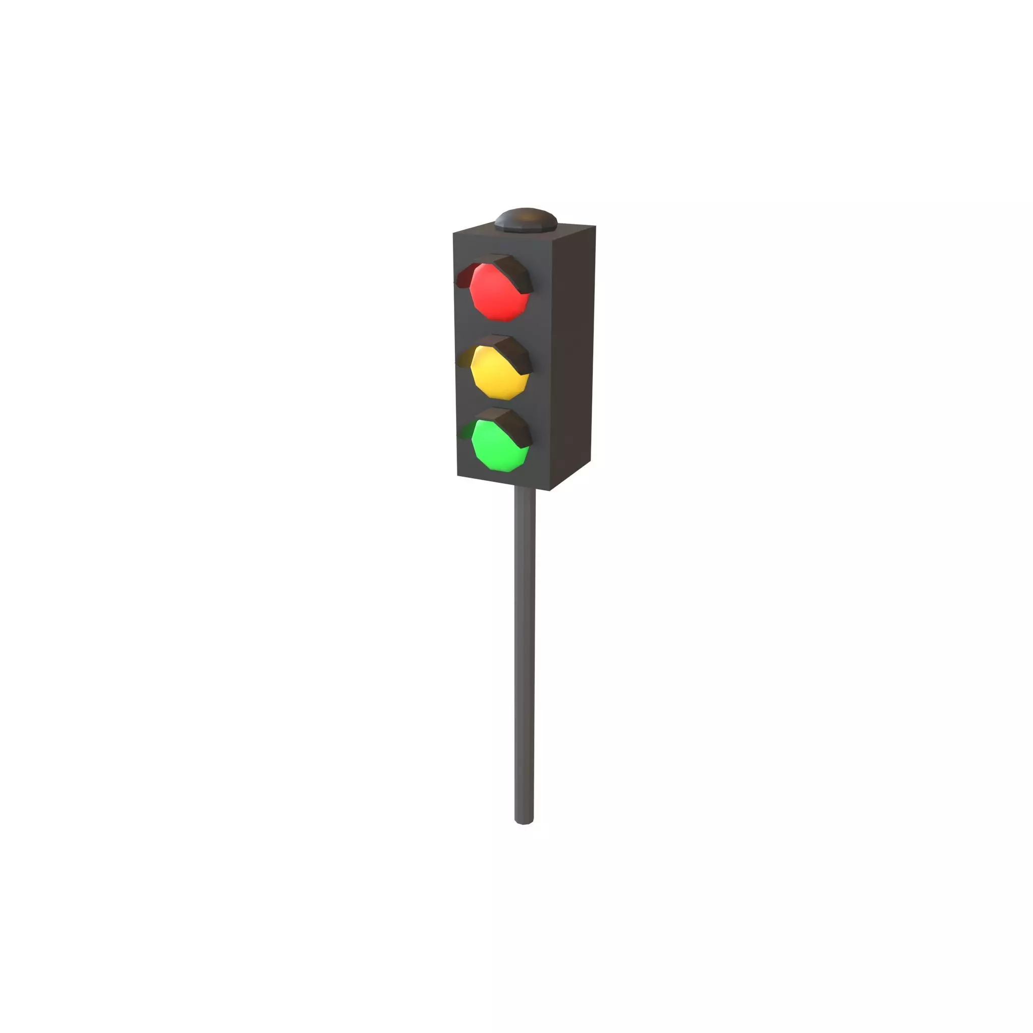 Traffic Light v1 001 Low-poly 3D model_0