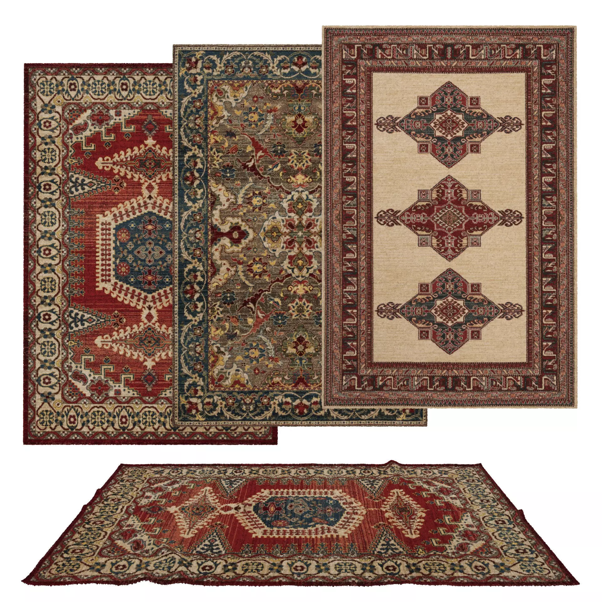 Rugs No 167 Low-poly 3D model_0