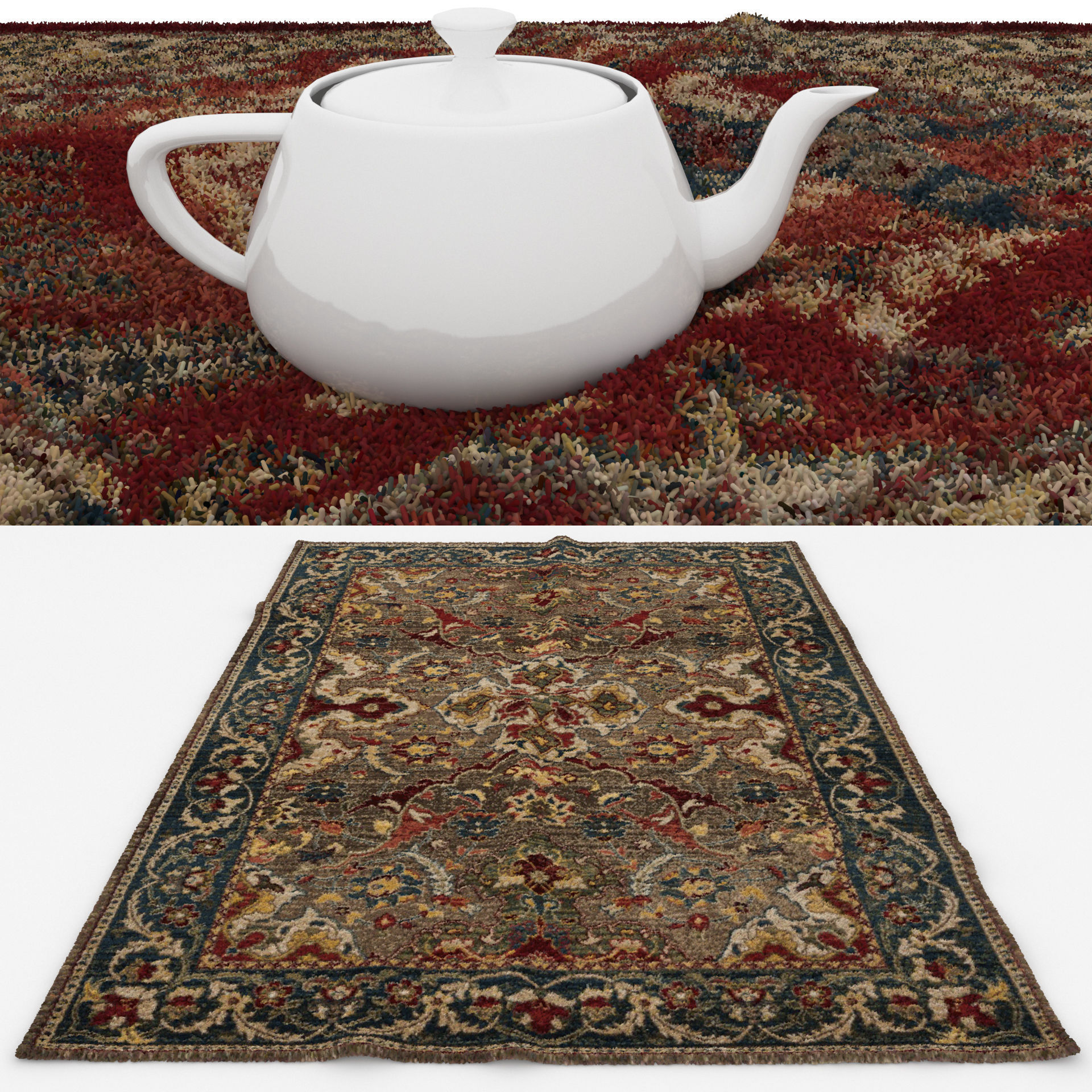 Rugs No 167 Low-poly 3D model_2