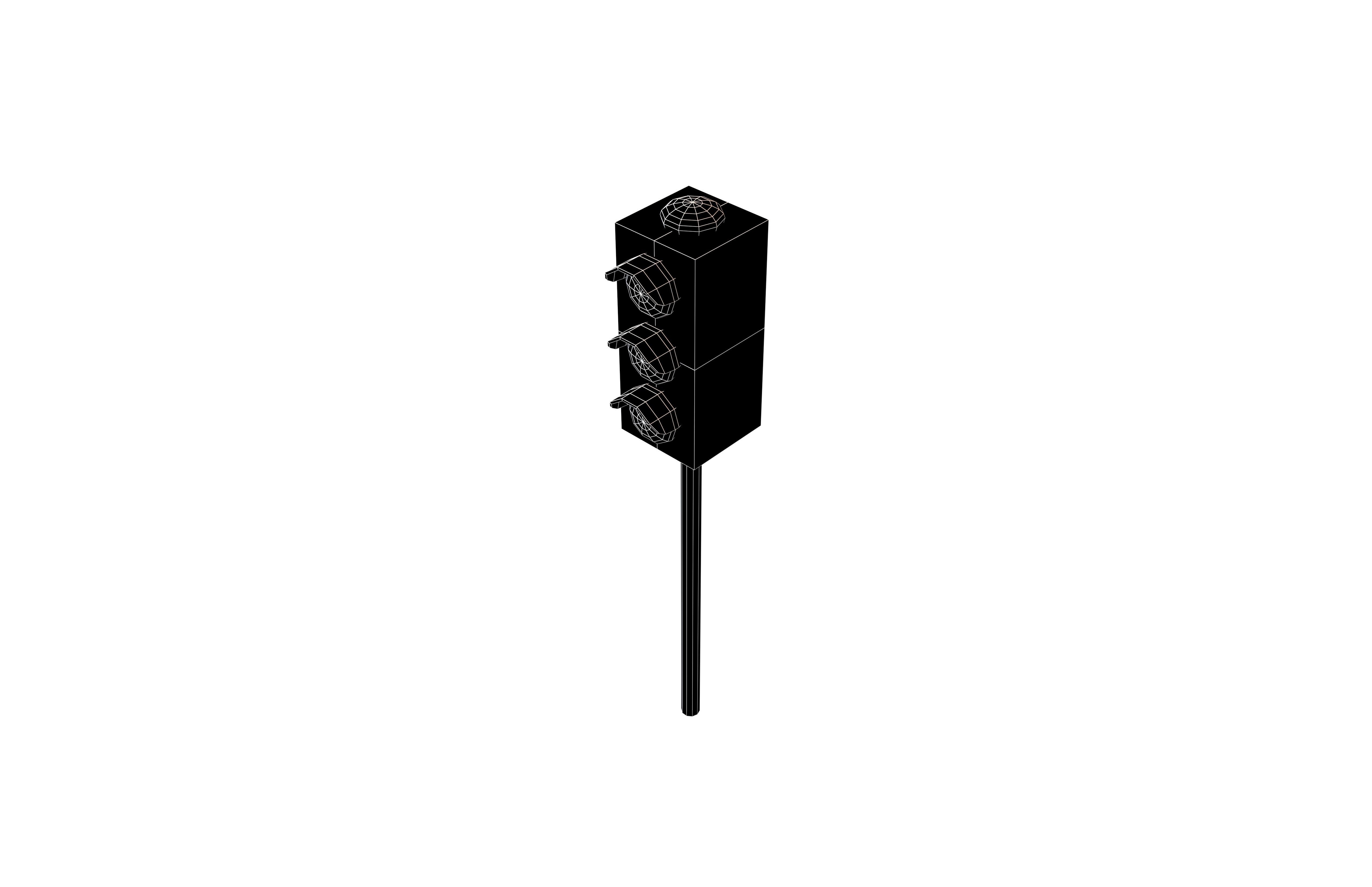 Traffic Light v1 003 Low-poly 3D model_6