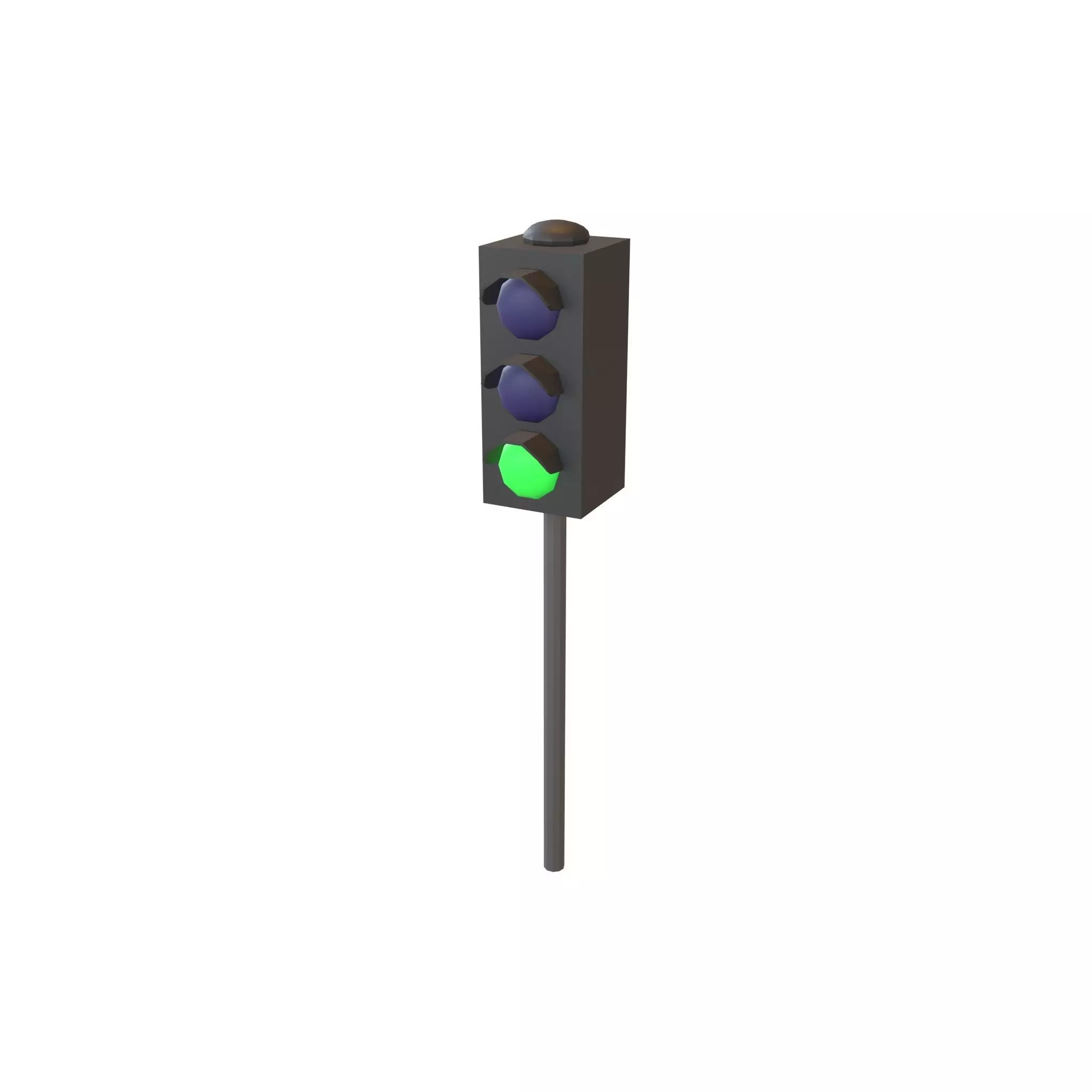 Traffic Light v1 003 Low-poly 3D model_0