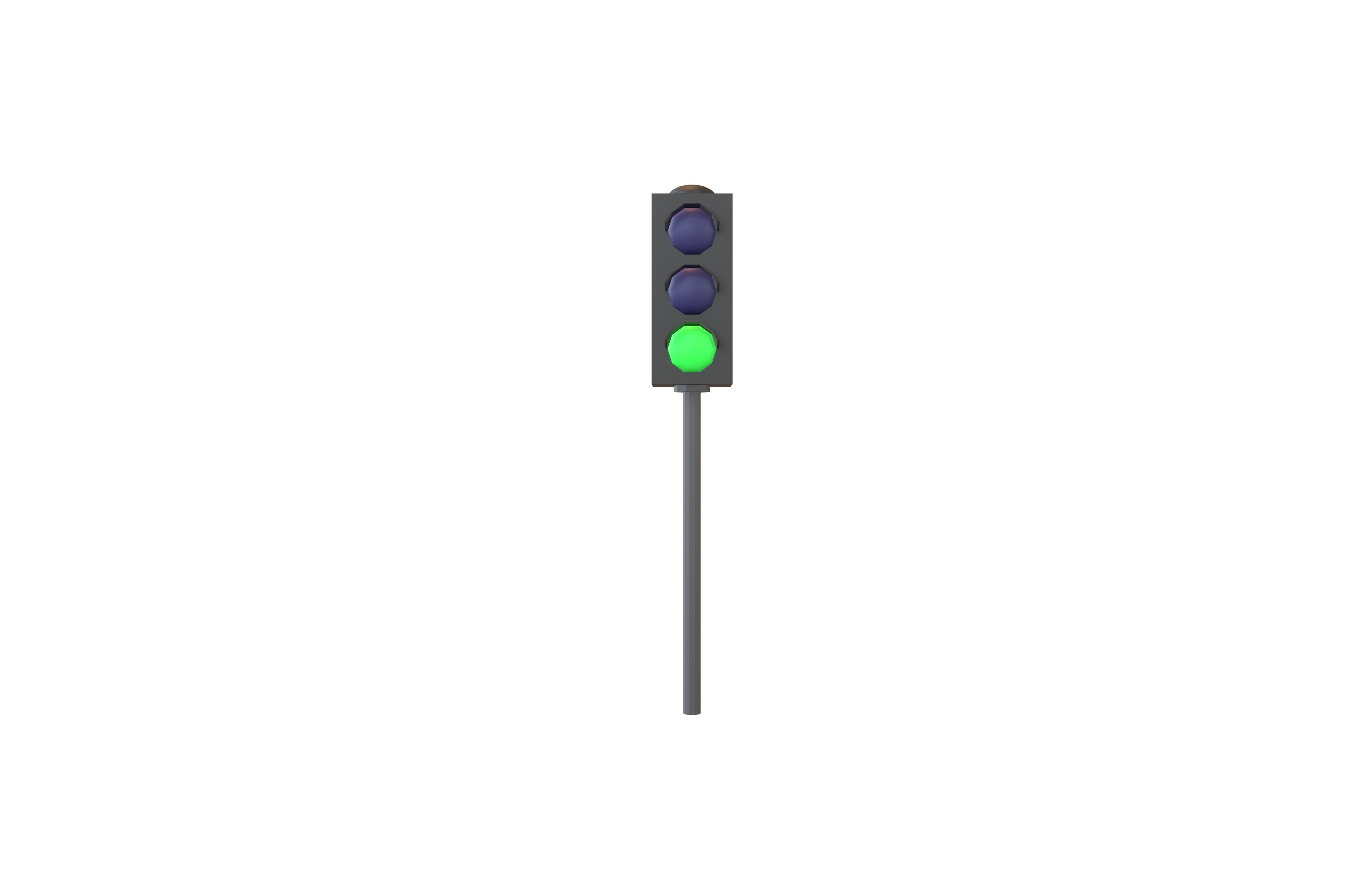 Traffic Light v1 003 Low-poly 3D model_2