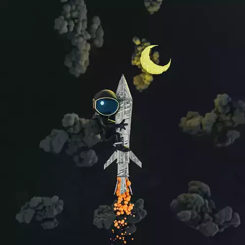 Stylized cute astronut charecter - ik rigged 3D model