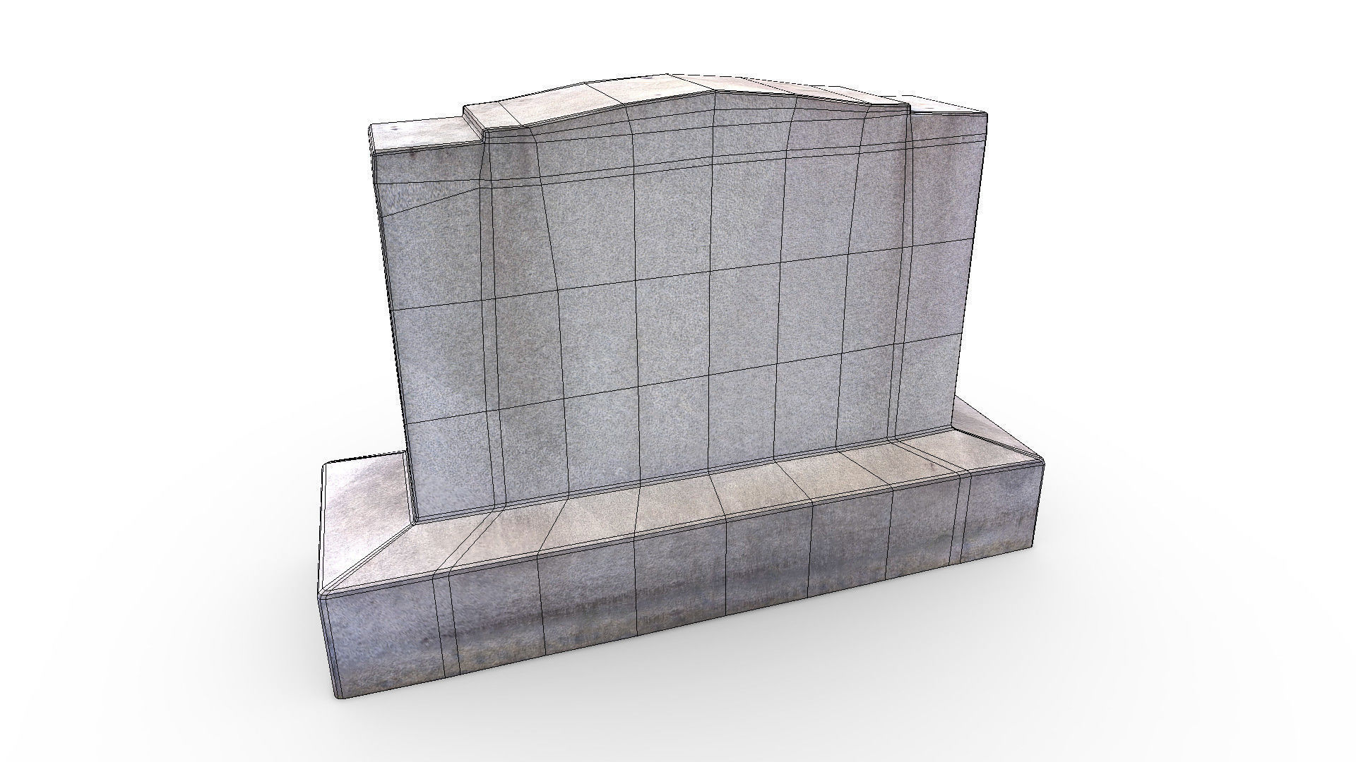 Gravestone woods tombstone Low-poly 3D model_7