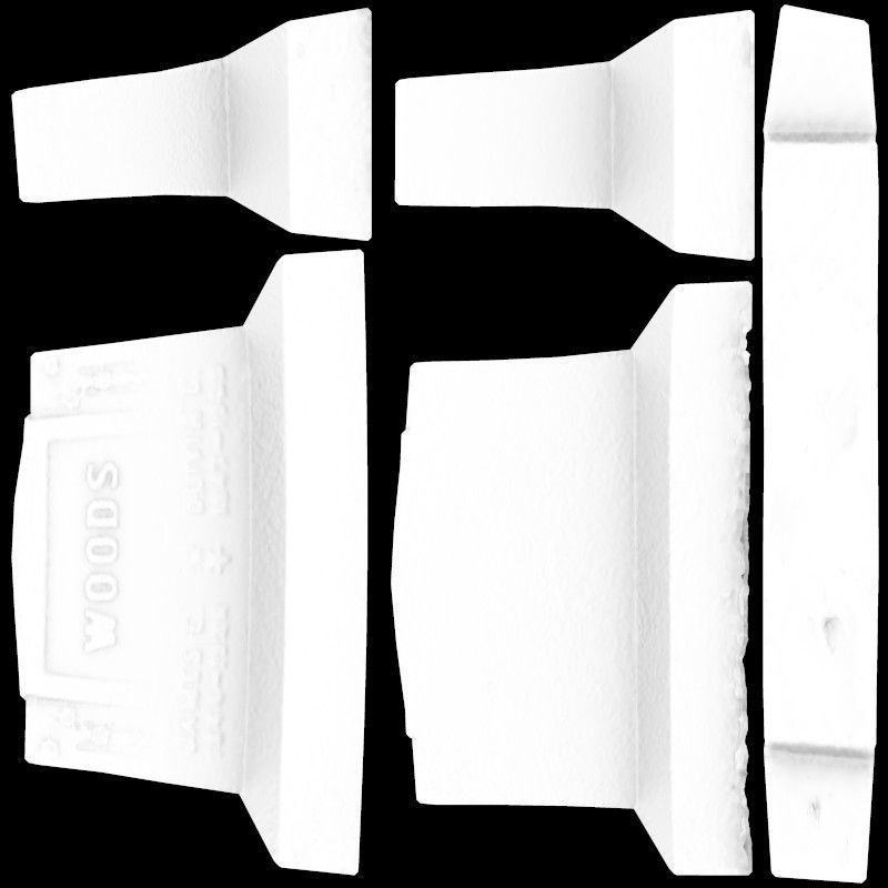 Gravestone woods tombstone Low-poly 3D model_11