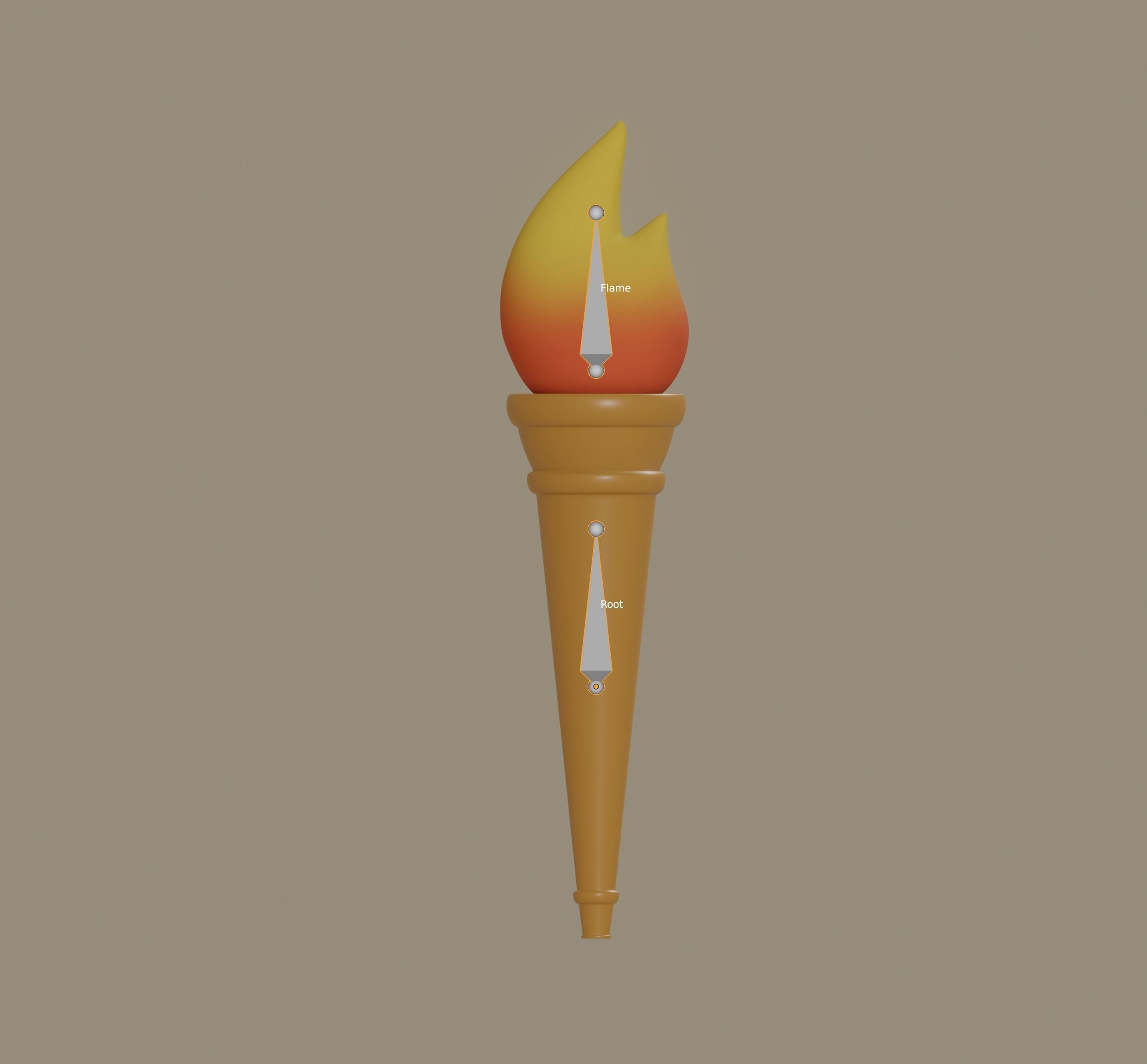 Torch fire 3D model_7