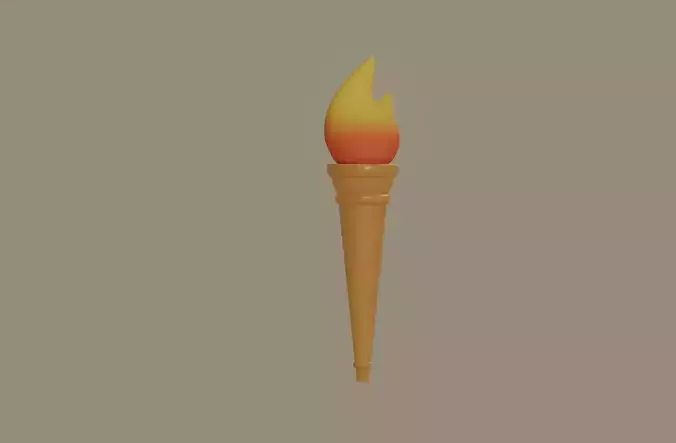 Torch fire 3D model
