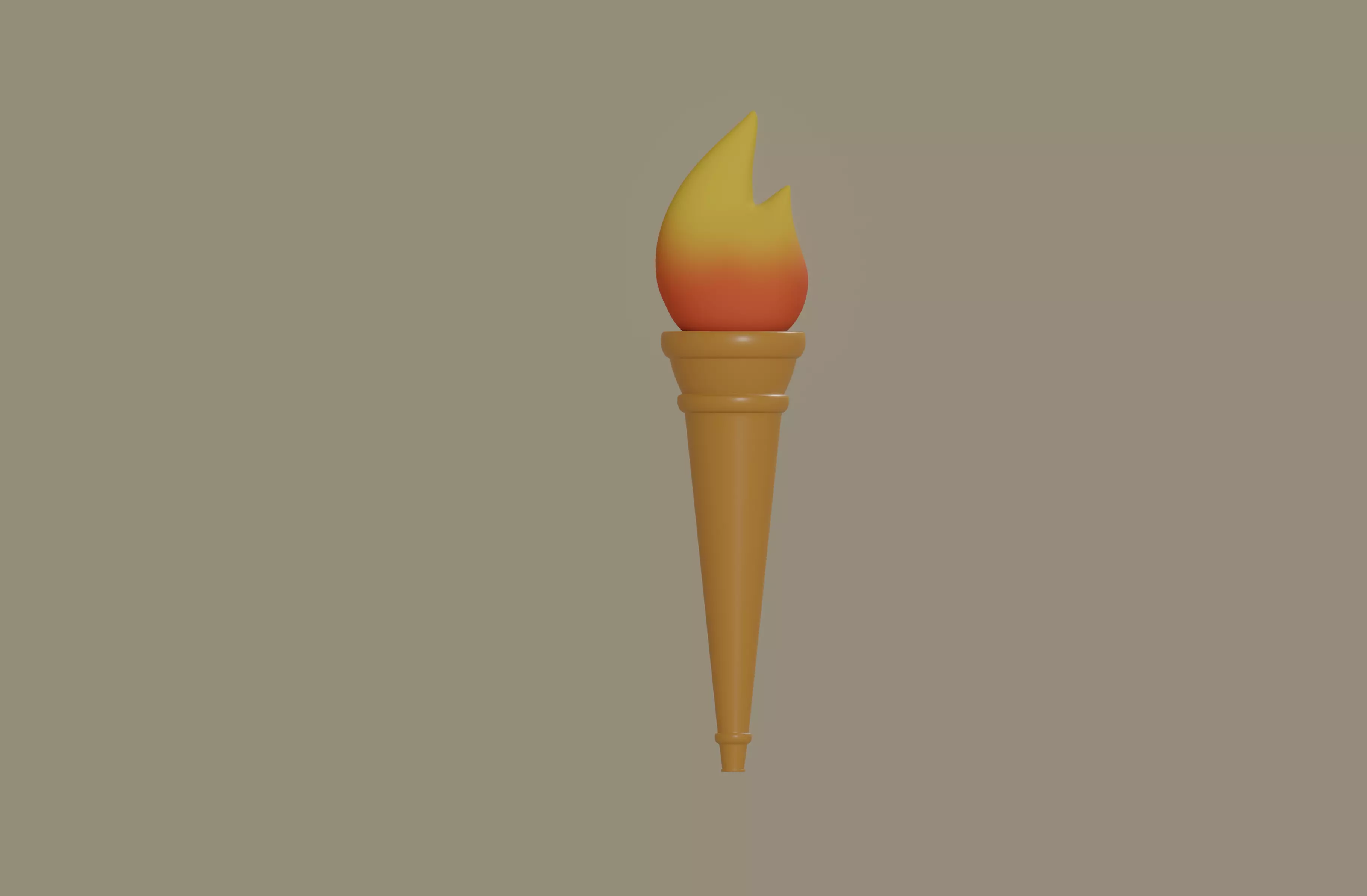 Torch fire 3D model_0