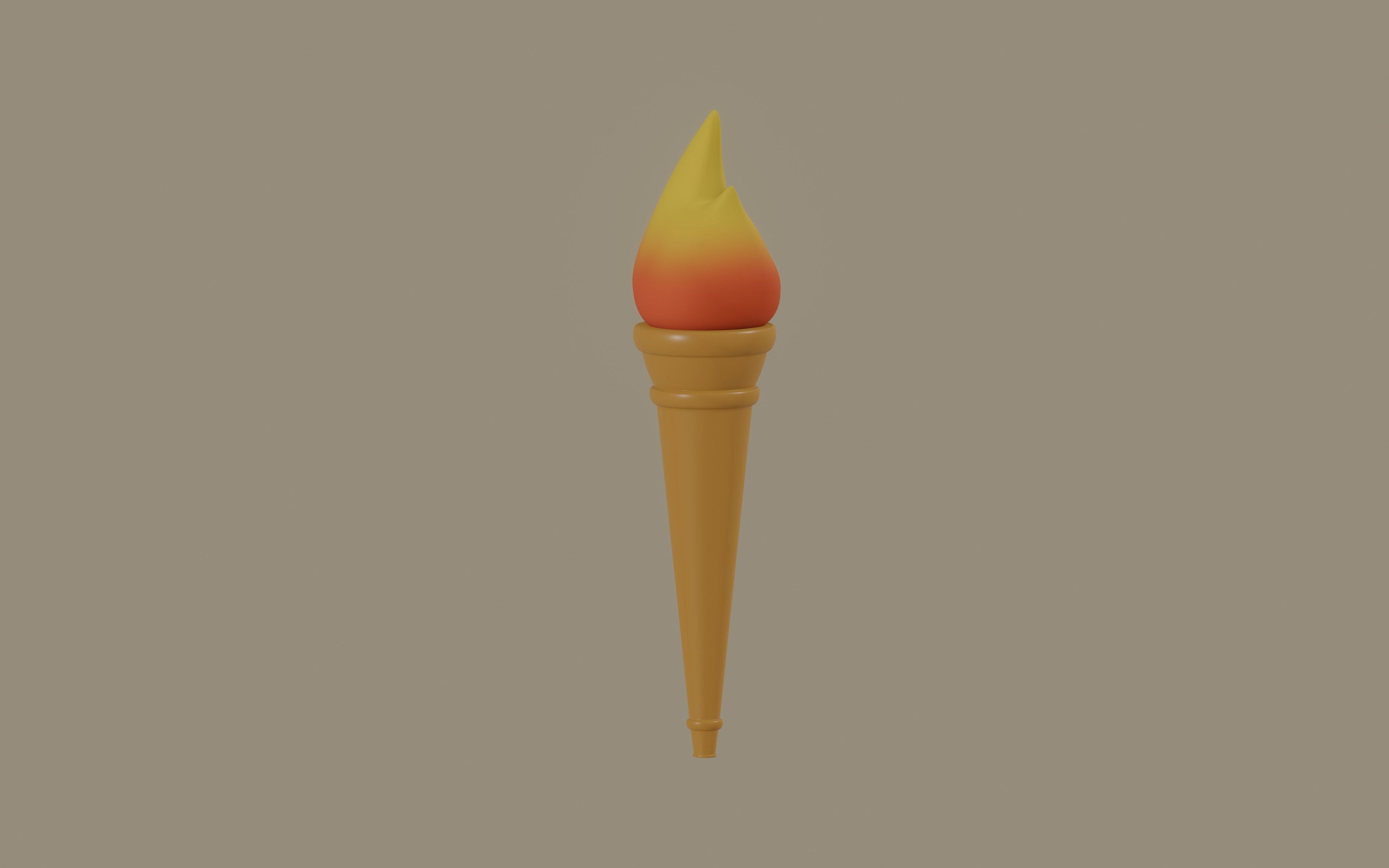 Torch fire 3D model_1