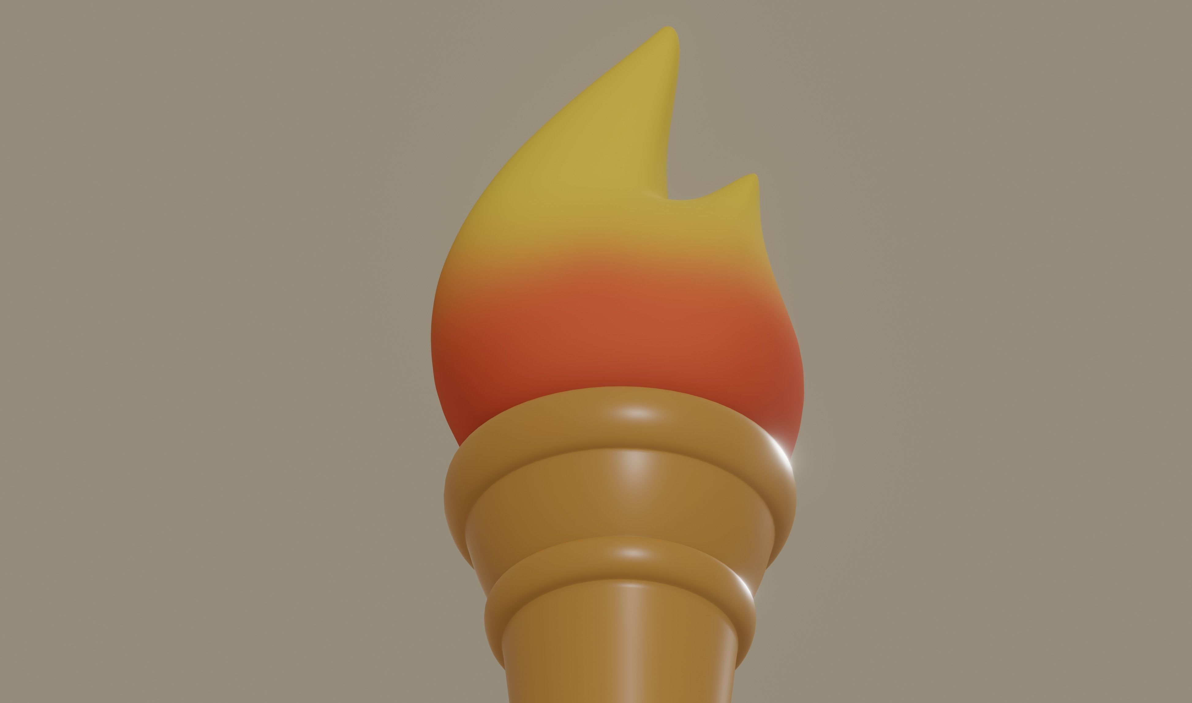Torch fire 3D model_5