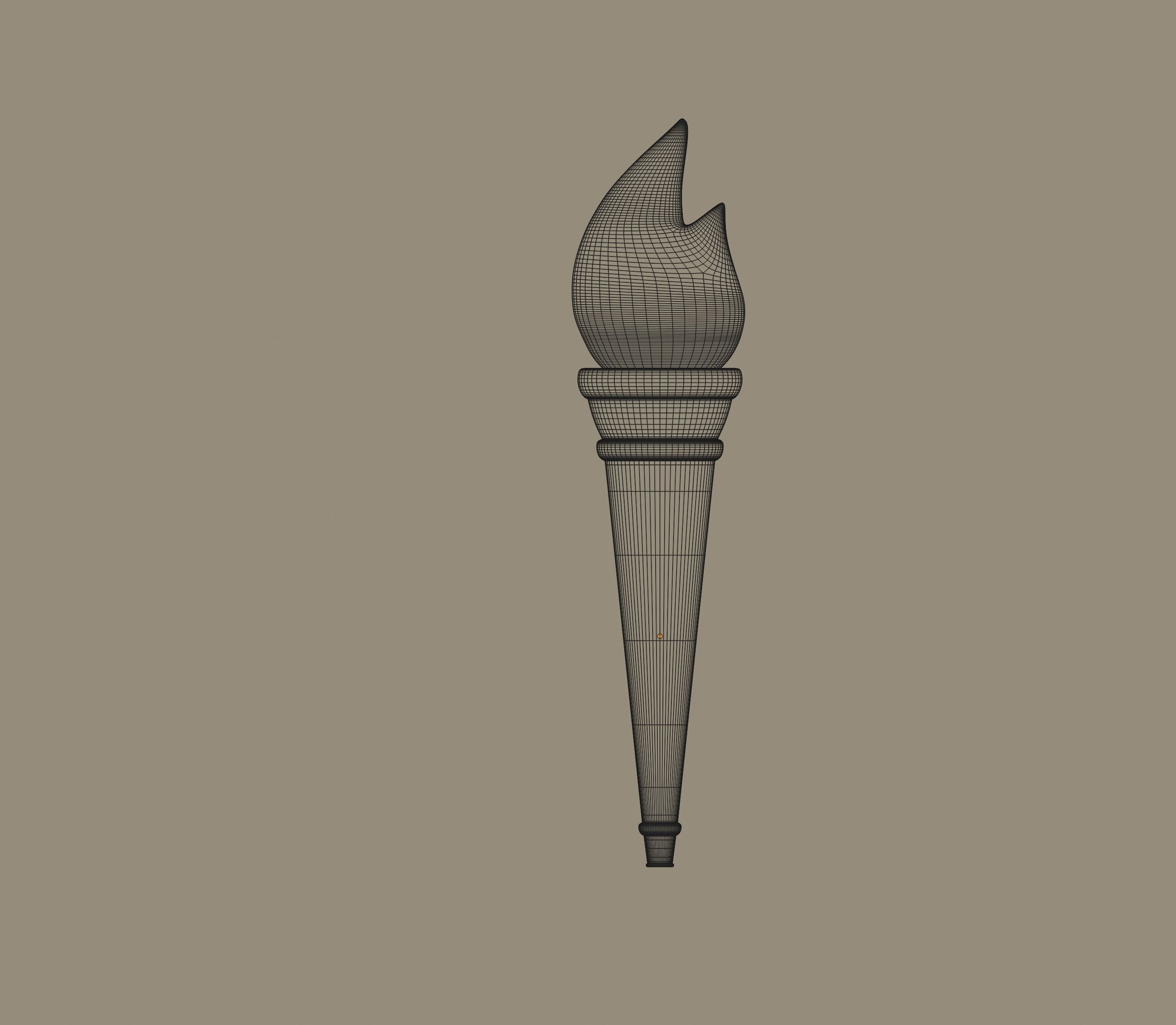 Torch fire 3D model_9