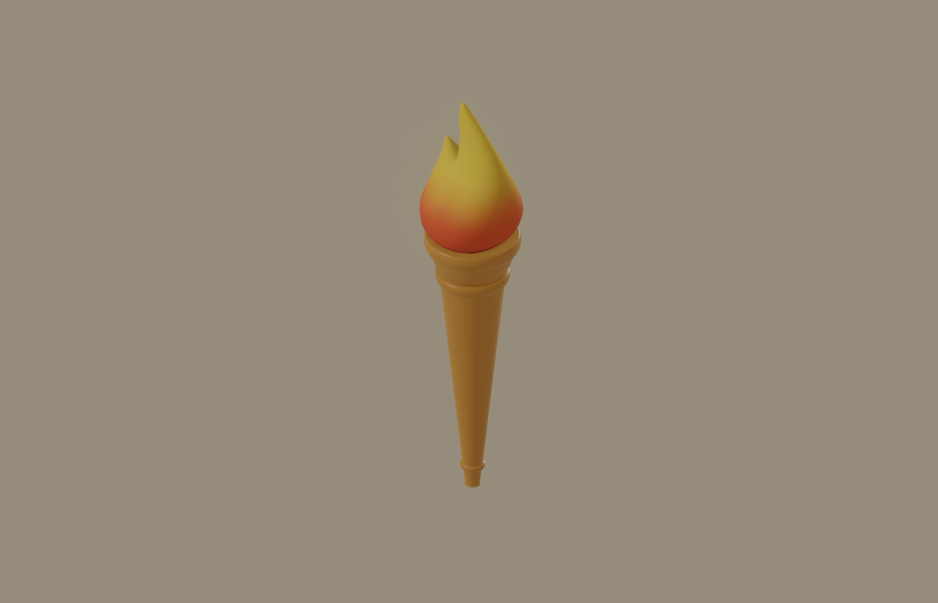 Torch fire 3D model_3