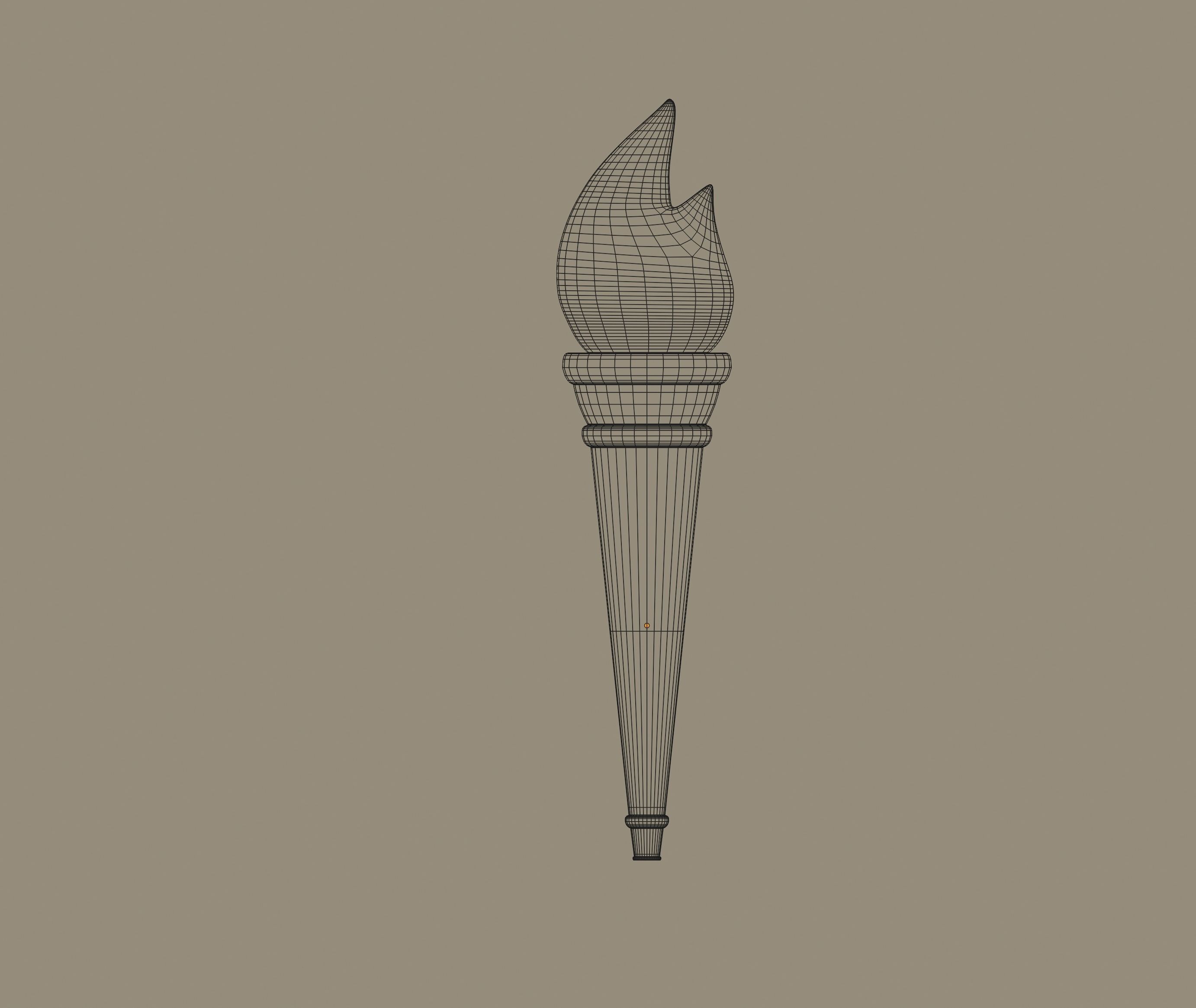 Torch fire 3D model_8