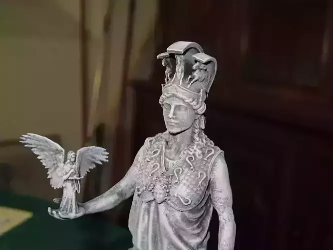 Athena statue for dioramas and mithcloth