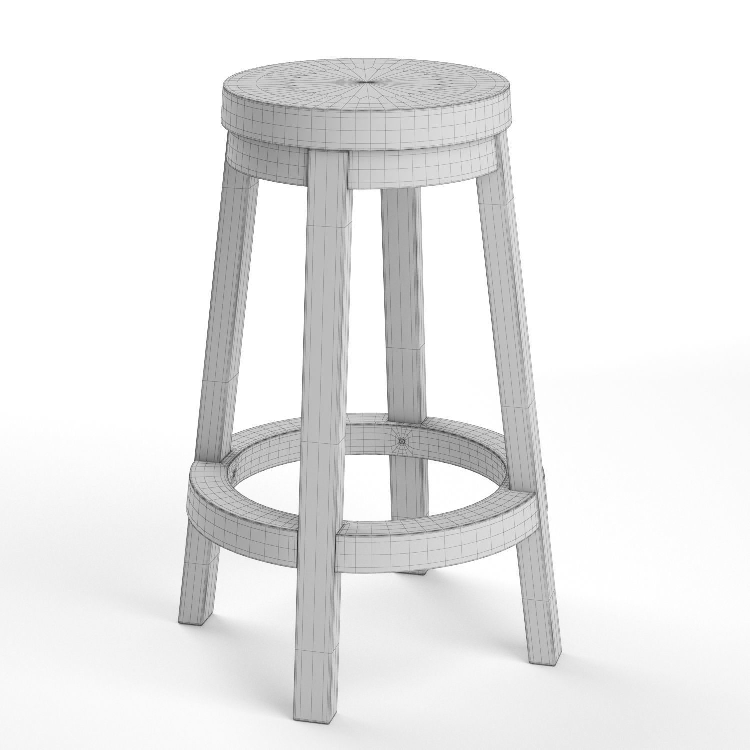Spin counter stool 3D model_8