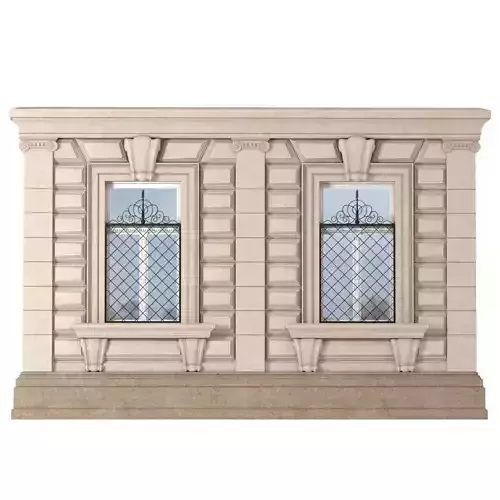 Classic rusticated facad