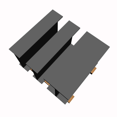 W16 Wide Flange Beam 3D model_2