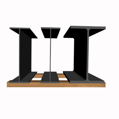 W16 Wide Flange Beam 3D model_1