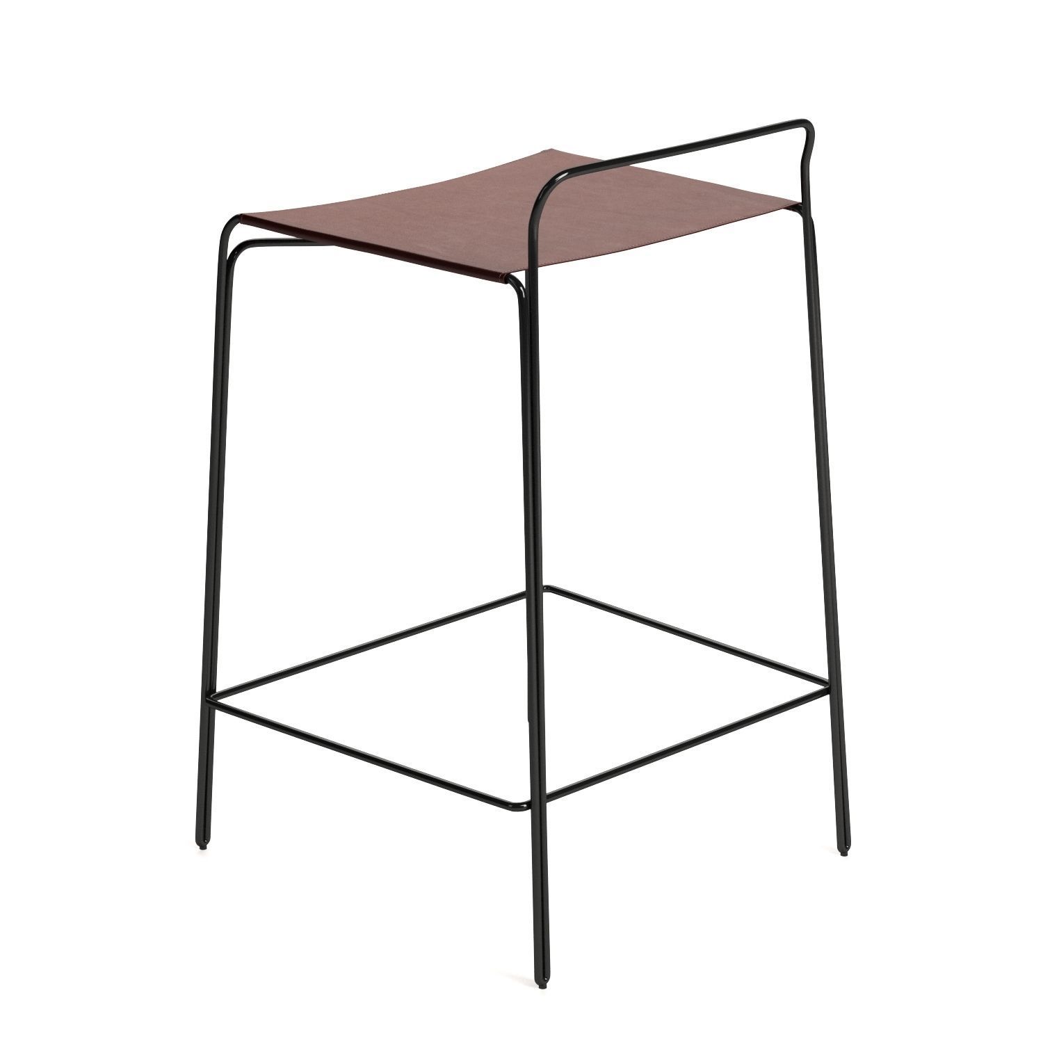 TRACE COUNTER STOOL LEATHER 3D model_3