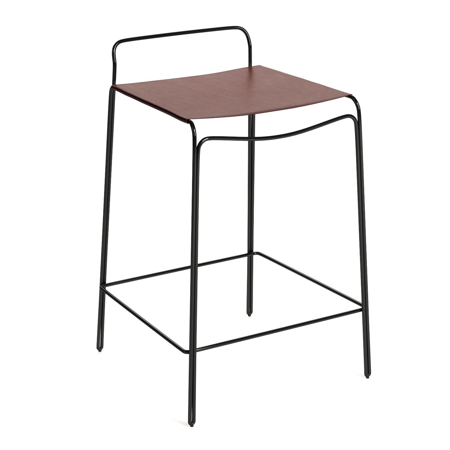 TRACE COUNTER STOOL LEATHER 3D model_1